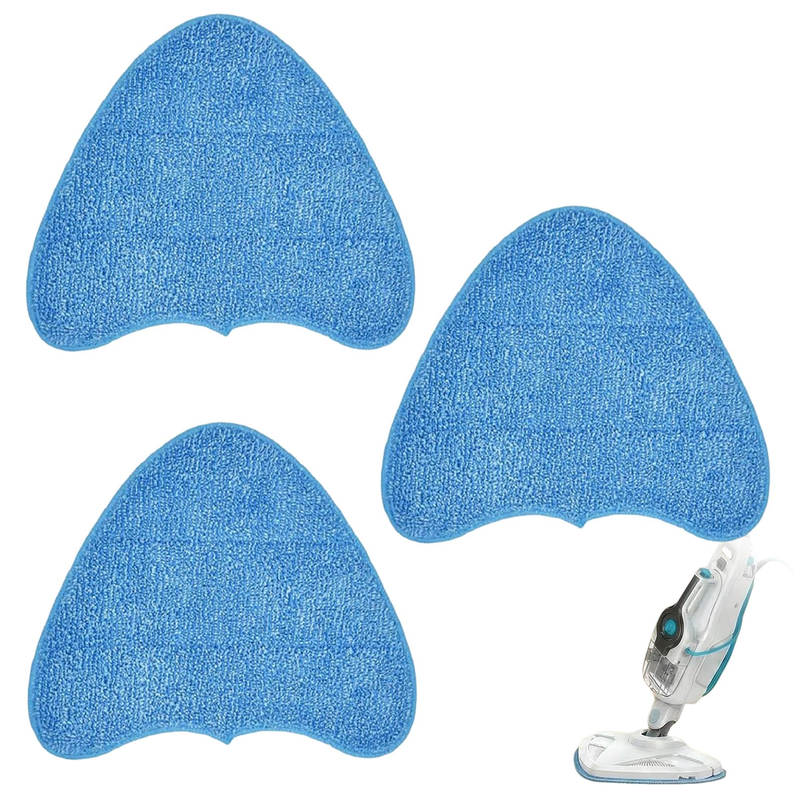 Nutfoam 3 Pcs Microfiber Steam Mop Pads Replacement, Compatible with Vax Steam Mop Pads S85-CM, S86-SF-P, S86-SF-T, S86-SF-C,S86-SF-CC, S2ST, S2S, VRS29M, VRS26, Vax Steam Cleaner Pads for Floor