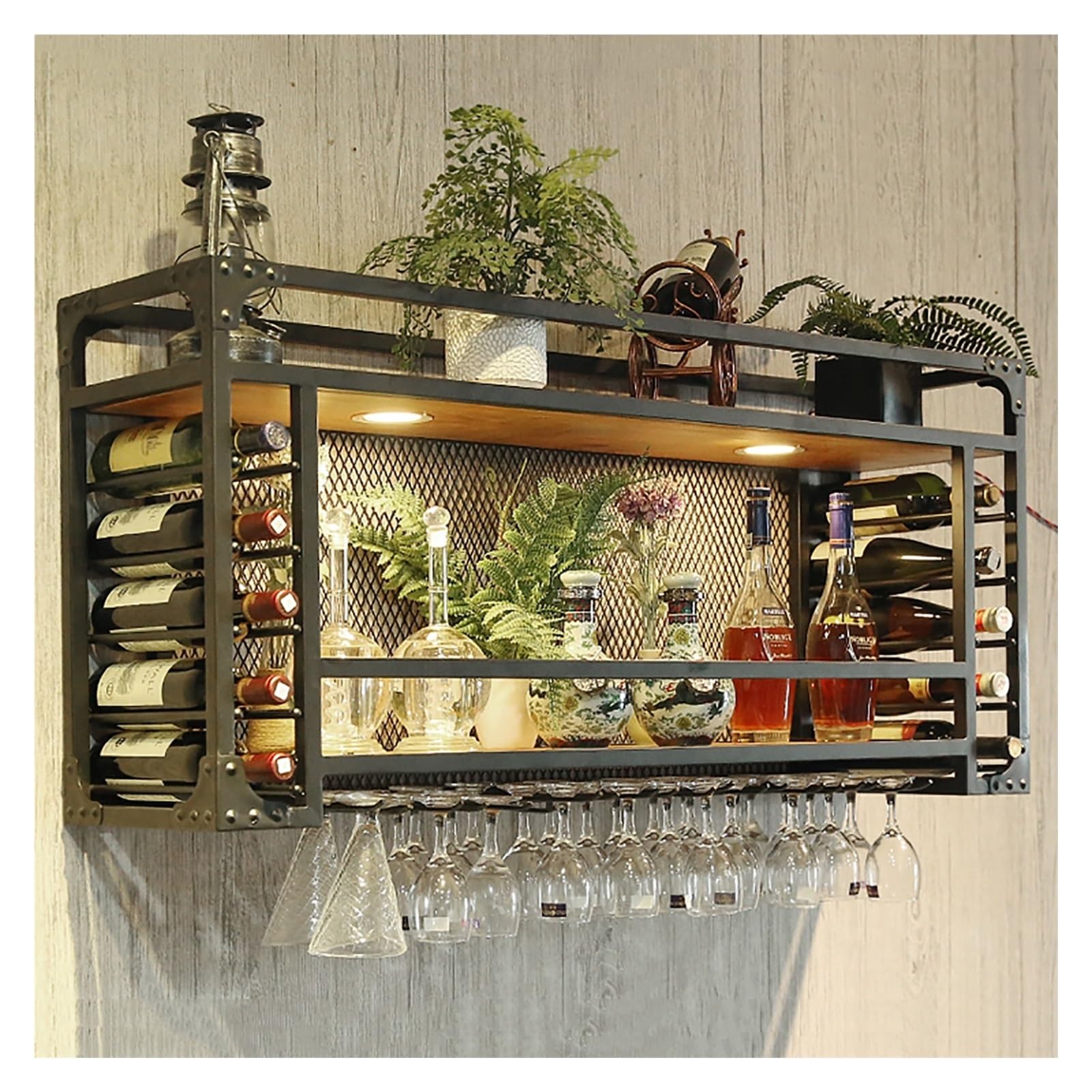 Casiers de rangement à vin de grande capacité avec support verre