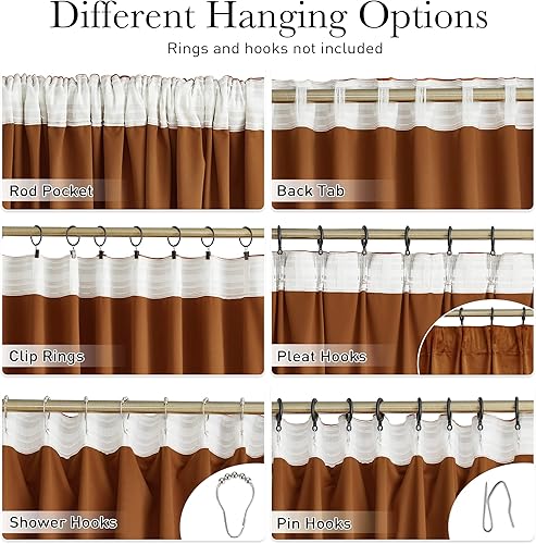 Miniatura 4 de StangH - Cortinas de terciopelo opacas, eficiencia energética, privacidad, pestaña trasera, bolsillo para cortinero, decoración clásica retro del