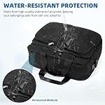RAINSMORE Porte-documents pour ordinateur portable 15.6 17.3 Inch, Sac de Messagerie pour hommes, Sac portable imperméable pour bureau, Collège