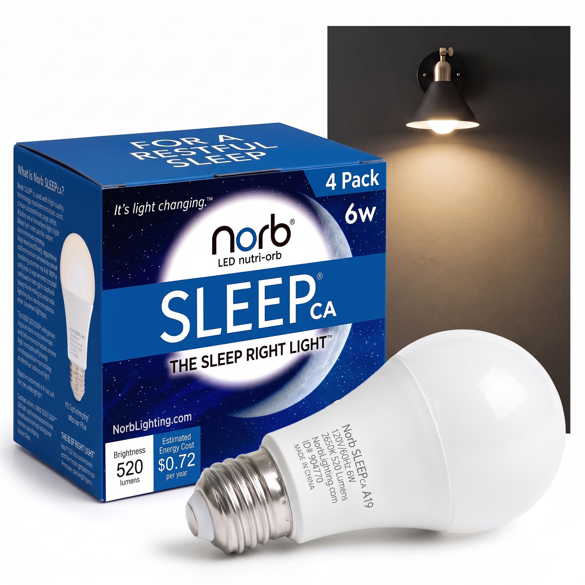 Amazon.com: Norb NorbSLEEP Low-Blue Sleep Light Bulb | Circadian