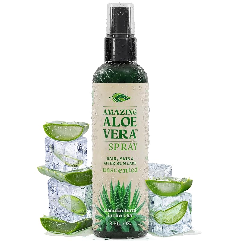 Green Leaf Naturals Spray de Aloe Vera com Vitamina C, Névoa Fina, 237 mL