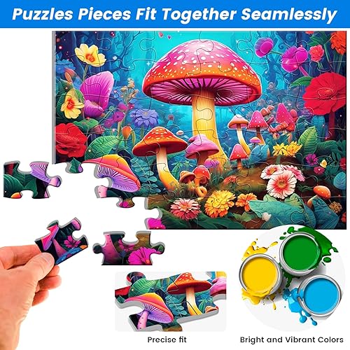 Miniatura 5 de Rompecabezas de 36 piezas grandes para personas mayores, paquete de 6, rompecabezas de demencia, tortuga, perro, pájaro, hongo, playa, lago,