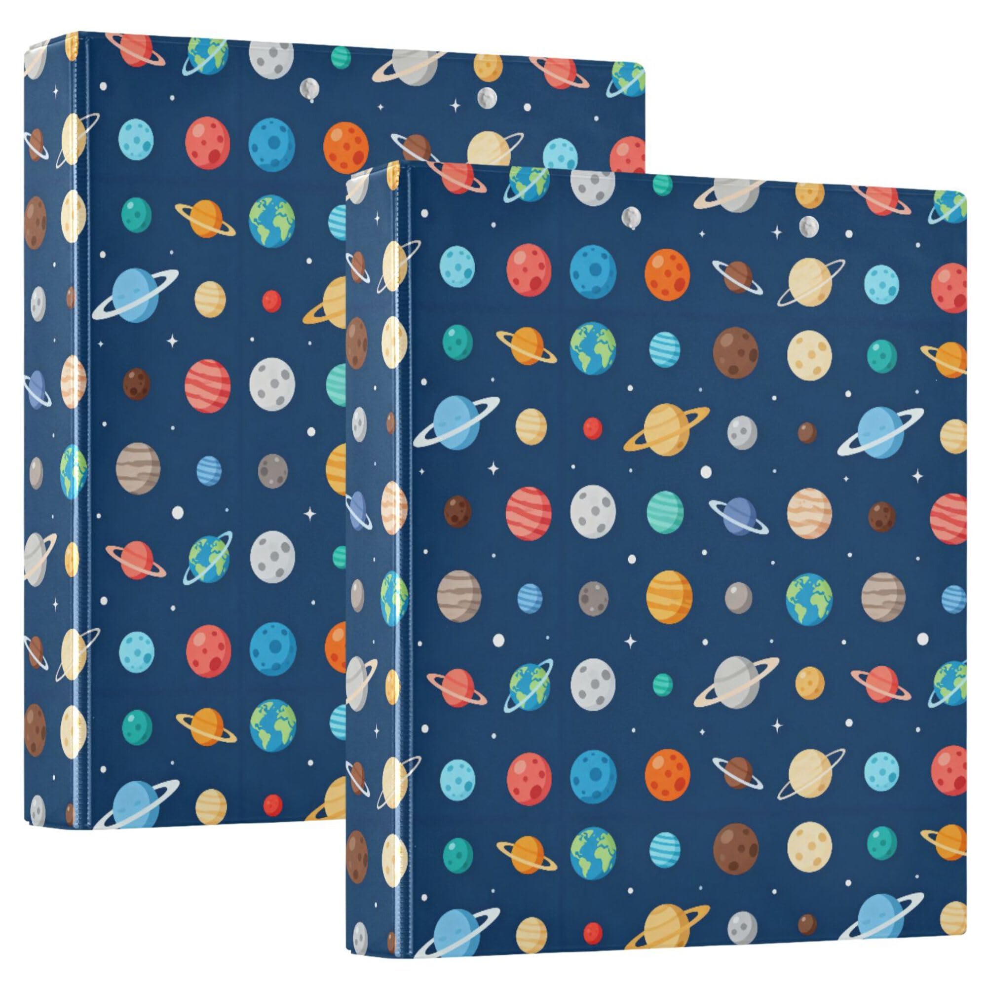 Raccoglitore a 3 anelli da 2,5 cm e mezzo con tasche interne, confezione da 1/2 raccoglitori per studenti universitari con copertina rigida