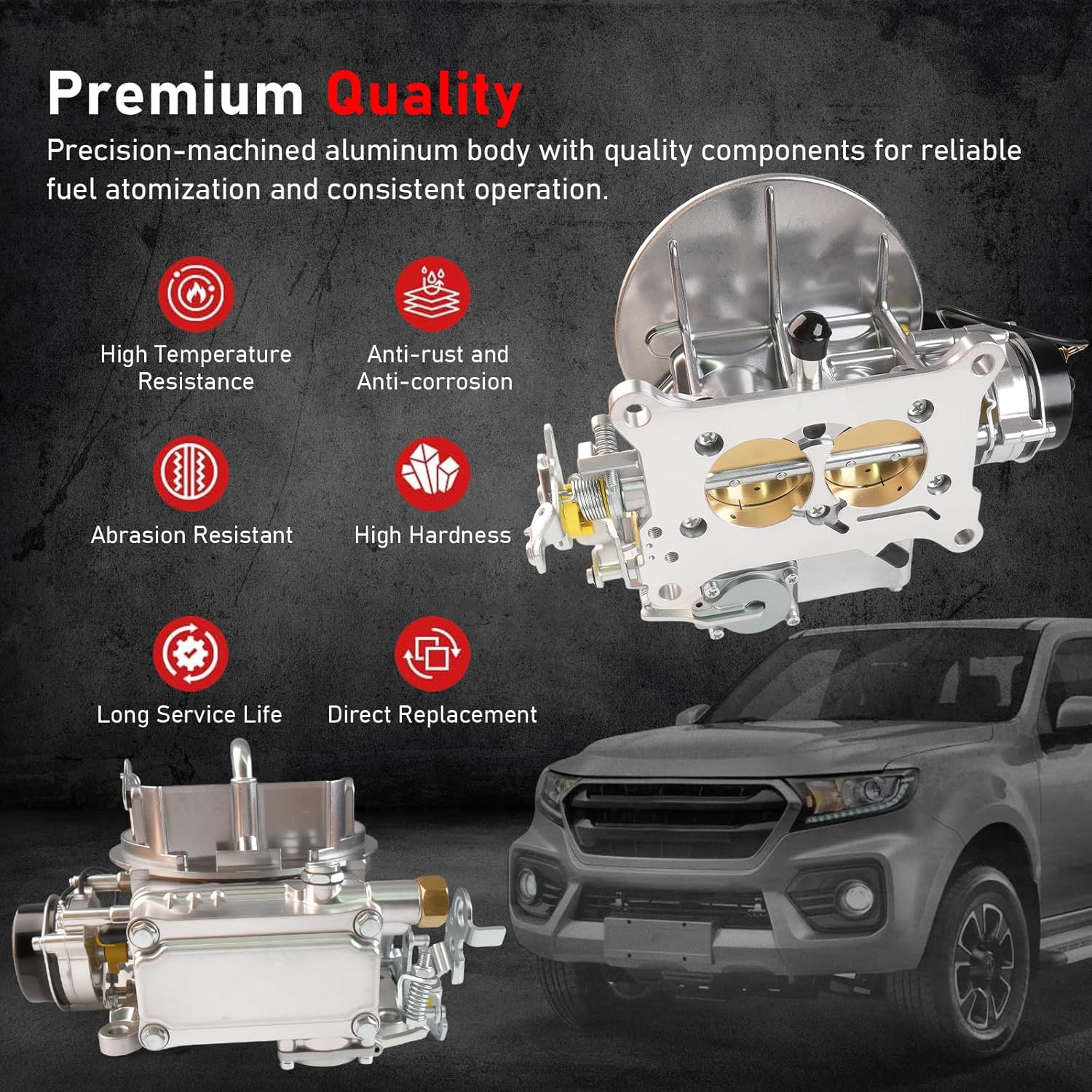 0-80402-2 Marine Carburetor 500 CFM 2 Barrel Electric Choke, Compatible With Holley 0-80402-2 500 CFM Marine Carburetor