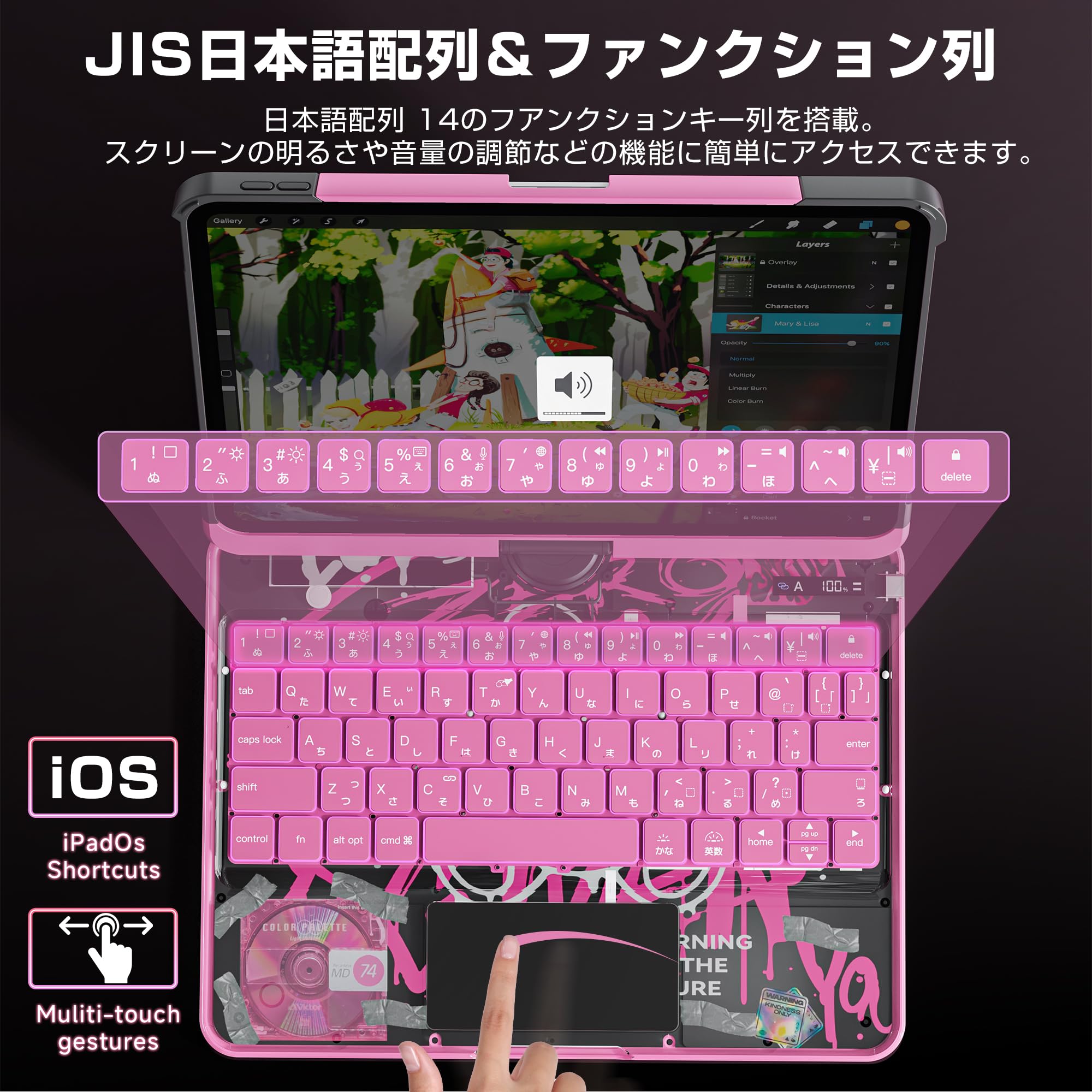 Amazon.co.jp: iFacemall ipad キーボード付きケース Pro 12.9インチ