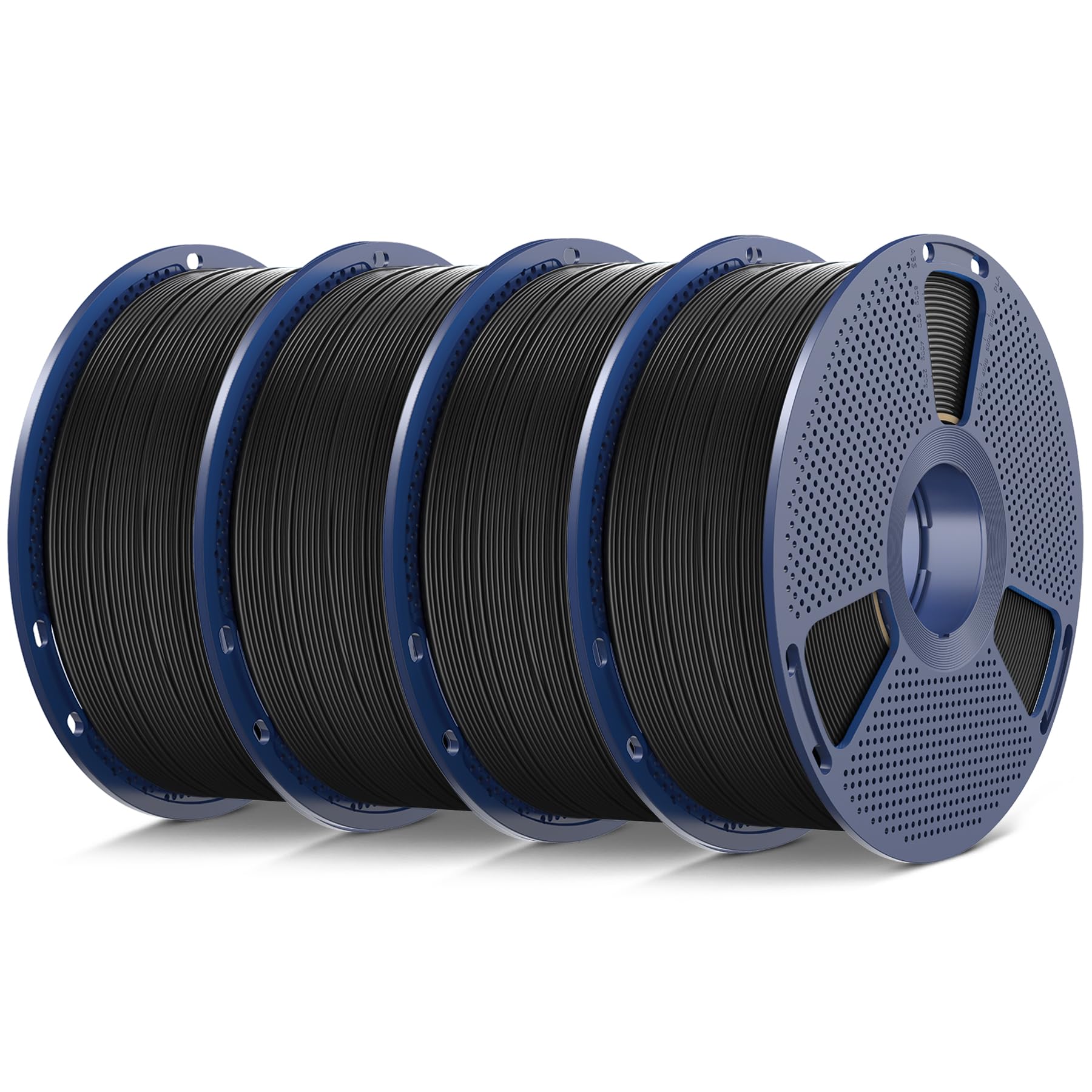 SUNLU 4 kg TPU-3D-Drucker-Filament-Set, Hochgeschwindigkeits-95A-TPU-Filament 1,75 mm ±0,03 mm, einzeln vakuumverpackt, insgesamt 4 kg, 1 kg pro Spule, 4er-Pack. (Schwarz)
