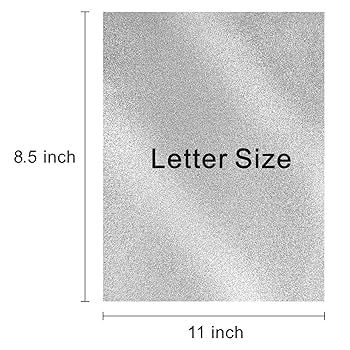 G082&H143_A1シルバーフレーム Amazon.com : Heavyweight Silver Glitter Cardstock Paper, 50