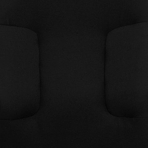 Miniatura 11 de Flash Furniture Silla para tareas o computadora de media espalda color negro de tela con brazos de nailon, Metal Madera, Negro