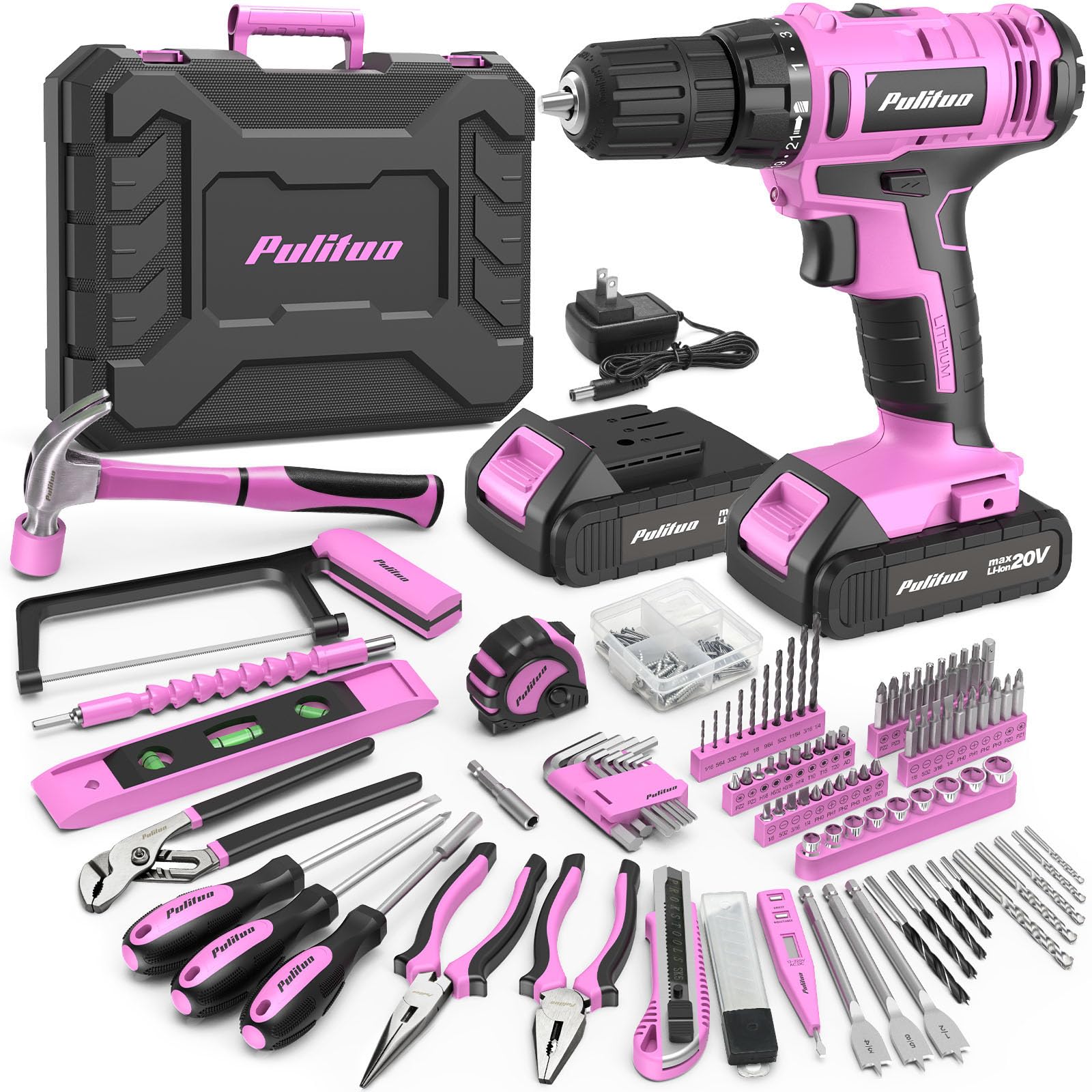 PULITUO 20V Cordless Drill Set