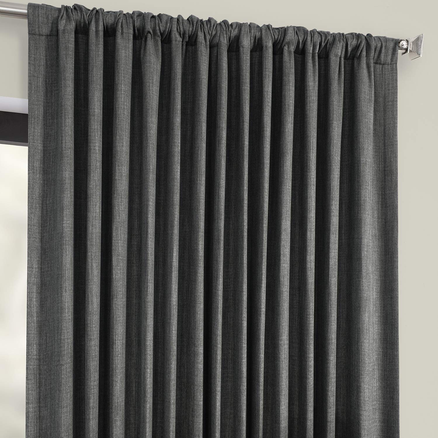 HPD Half Price Drapes Faux Linen Textured Room Darkening Curtains for Bedroom 96 Inches Long (1 Panel) - Image 3