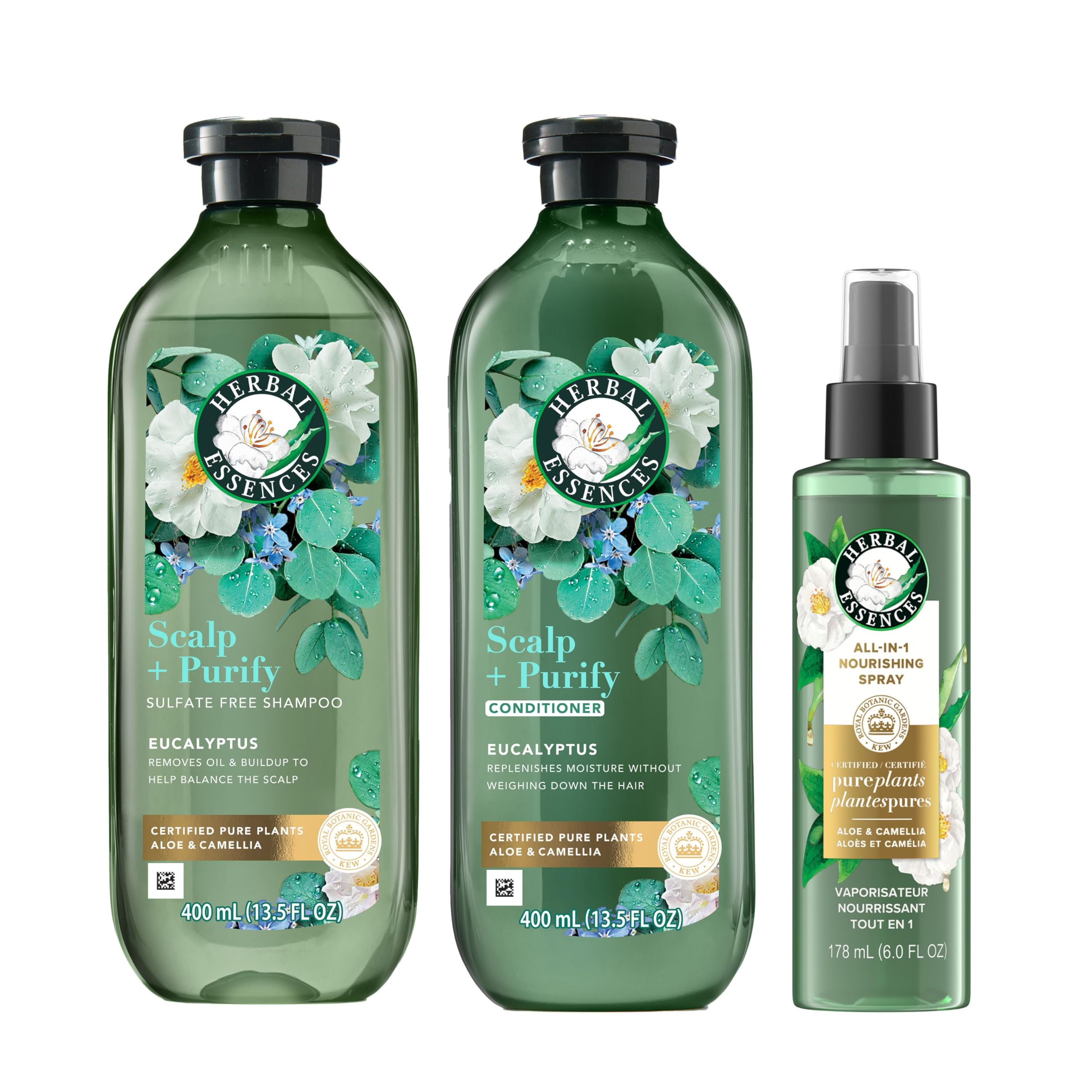Herbal Essences Scalp + Purify Eucalyptus Hair Care Set, Sulfate-Free
