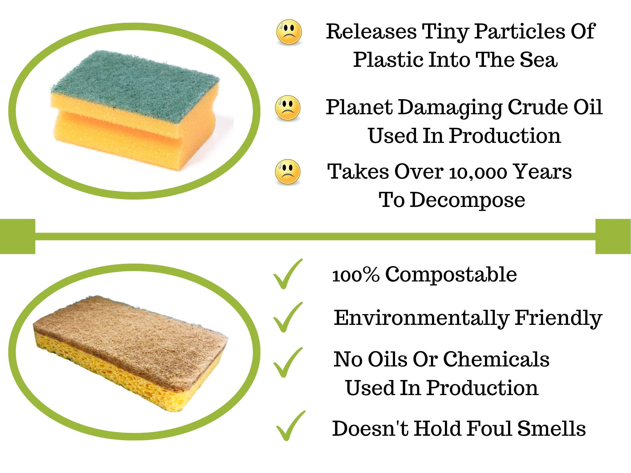 Buy Epically Eco 100 Biodegradable and Compostable Washing up Sponge
