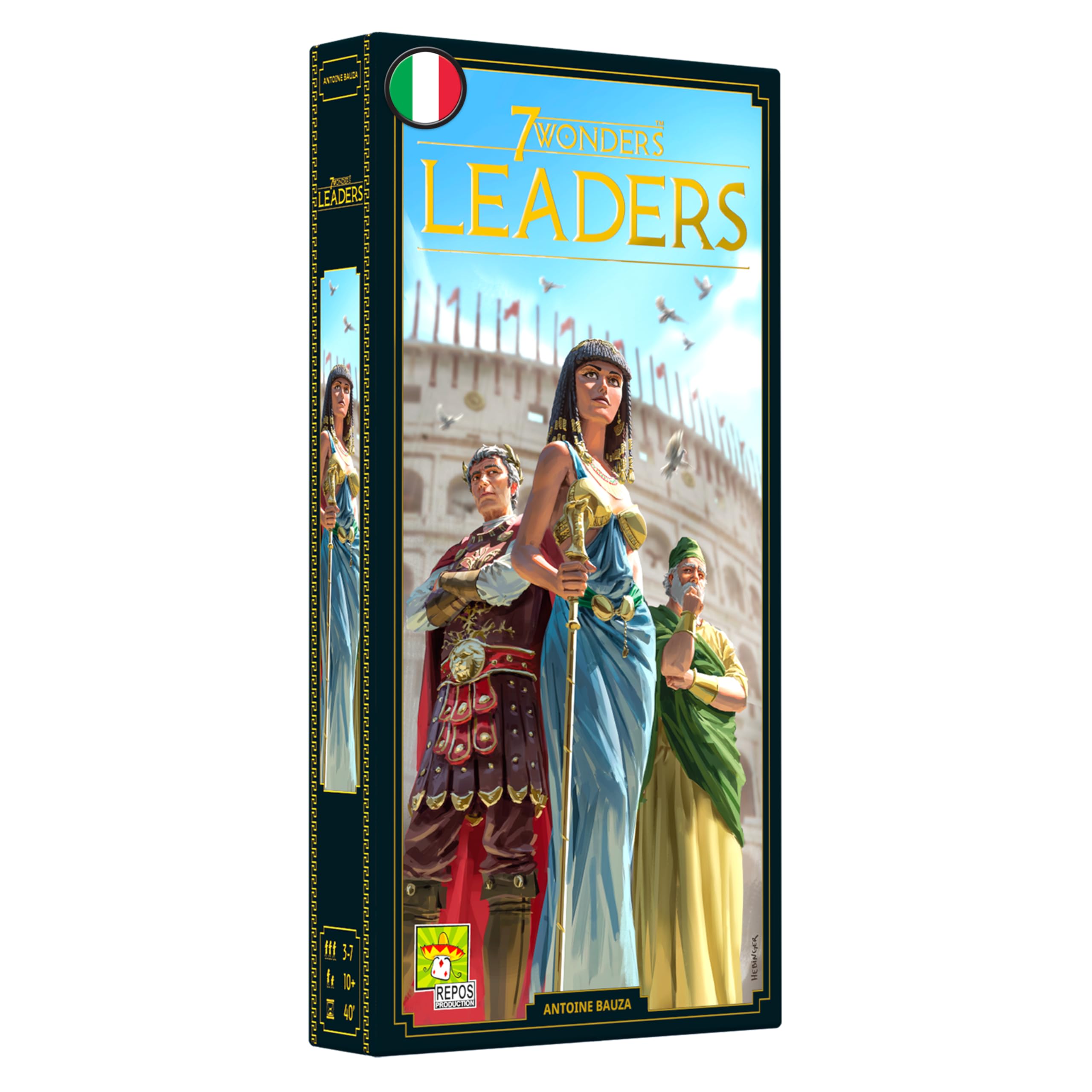 Asmodee - 7 Wonders: Führer, Erweiterung des Brettspiels, italienische Ausgabe