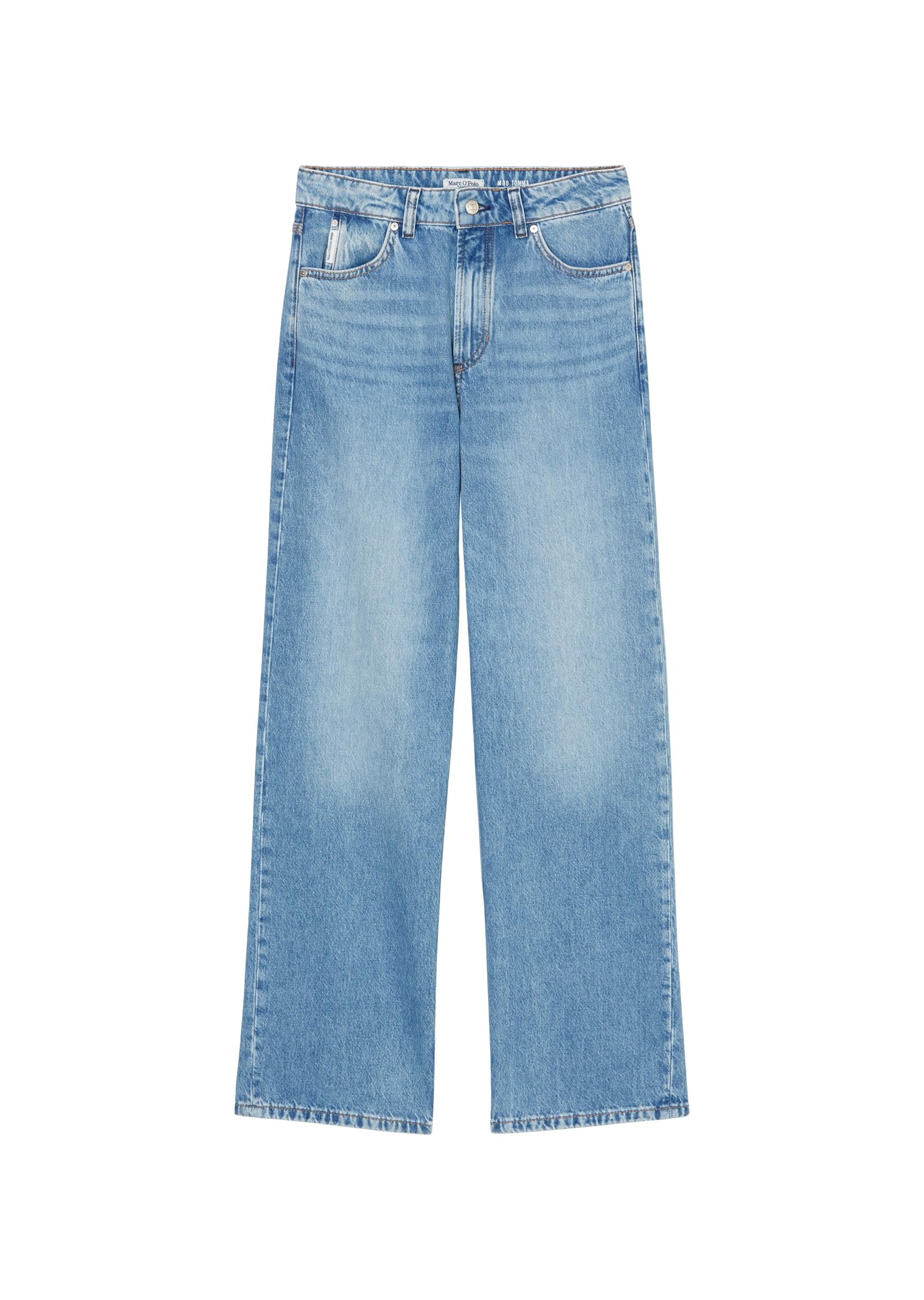 Marc O'Polo Denim Damen Jeanshose aus Bio-Baumwolle Wide Leg