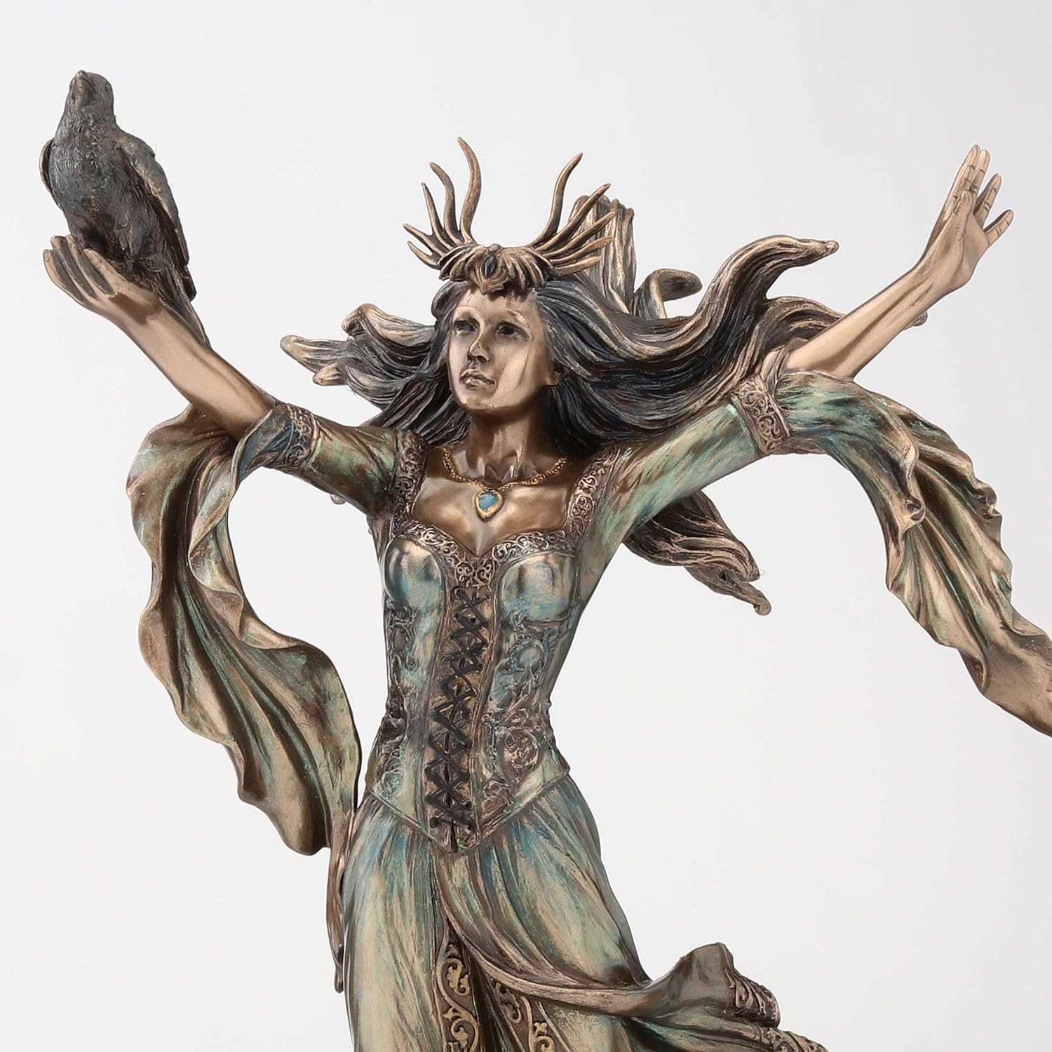 Veronese Design 9 7/8 Inch Morgan Le Fay Cold Cast Resin Bronze Finish Sculpture