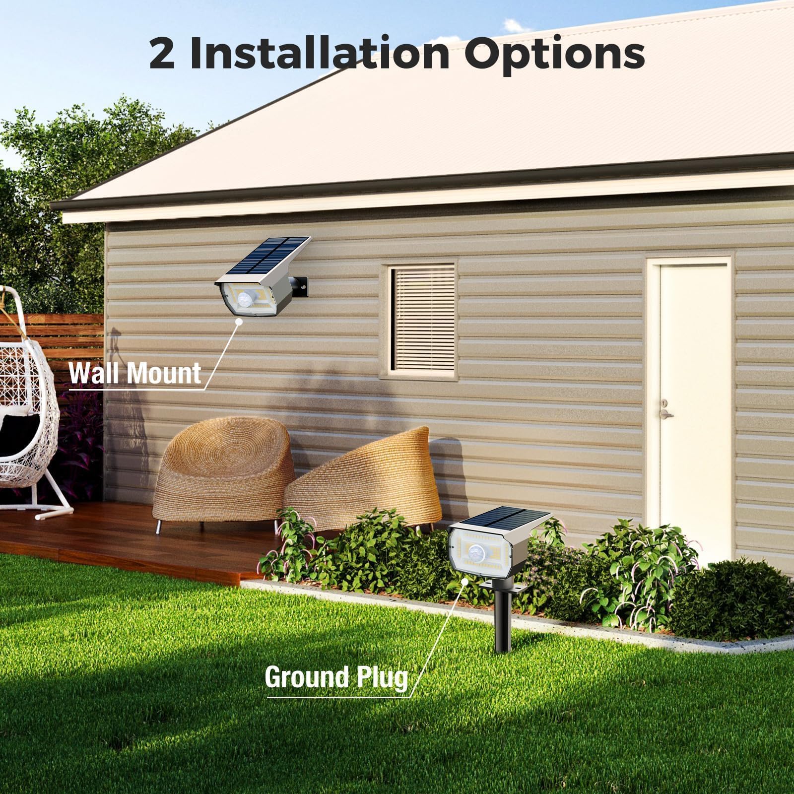 6 Faretti Solari A LED Da Esterno Nipify | 75 LED Ciascuno | 4 Modalità | Impermeabili | Per Giardino E Cortile - Foto 13