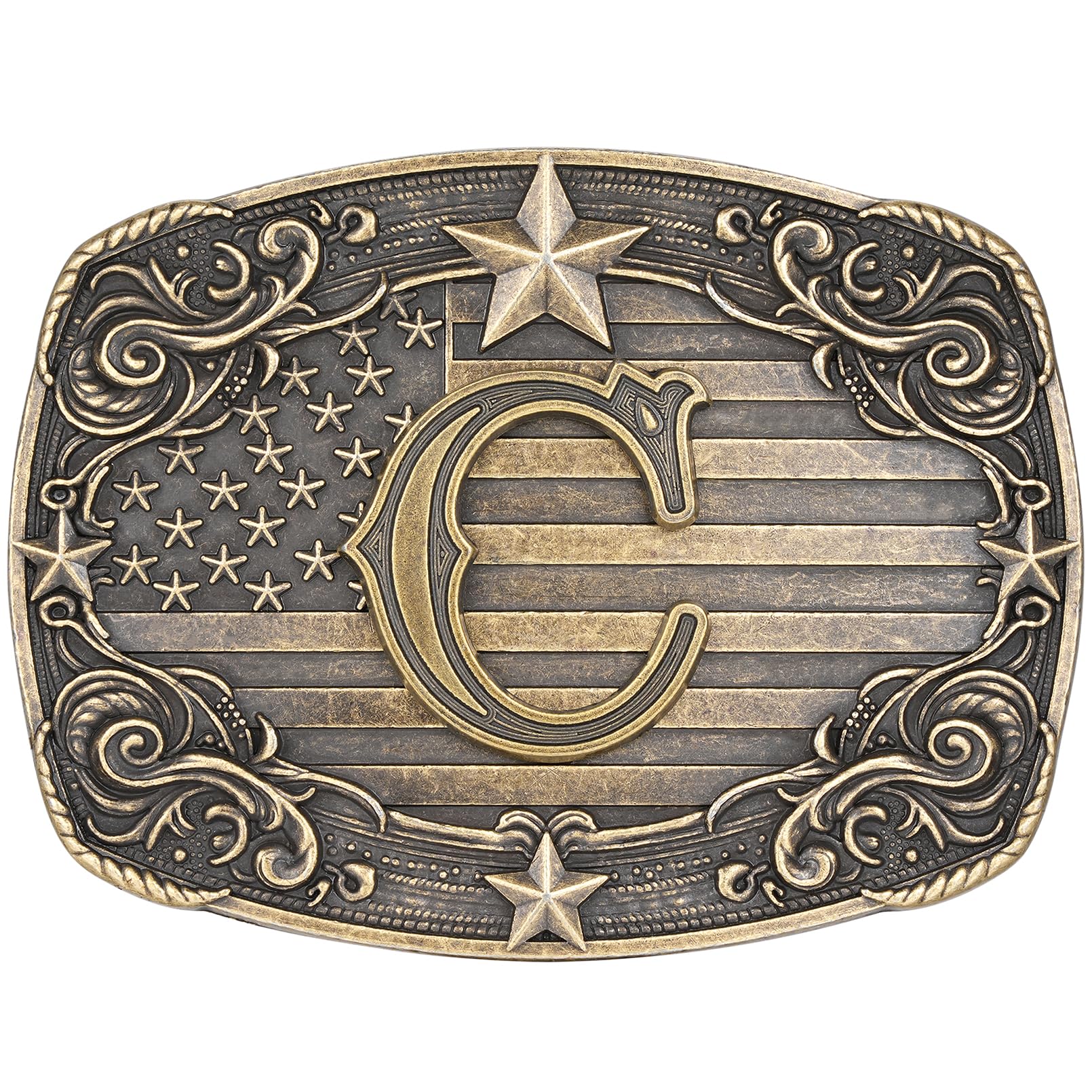 Western Belt Buckle for Men Women Initial Letter A to Z Cowboy Belt Buckle Texas Buckle hebillas vaqueras para hombre