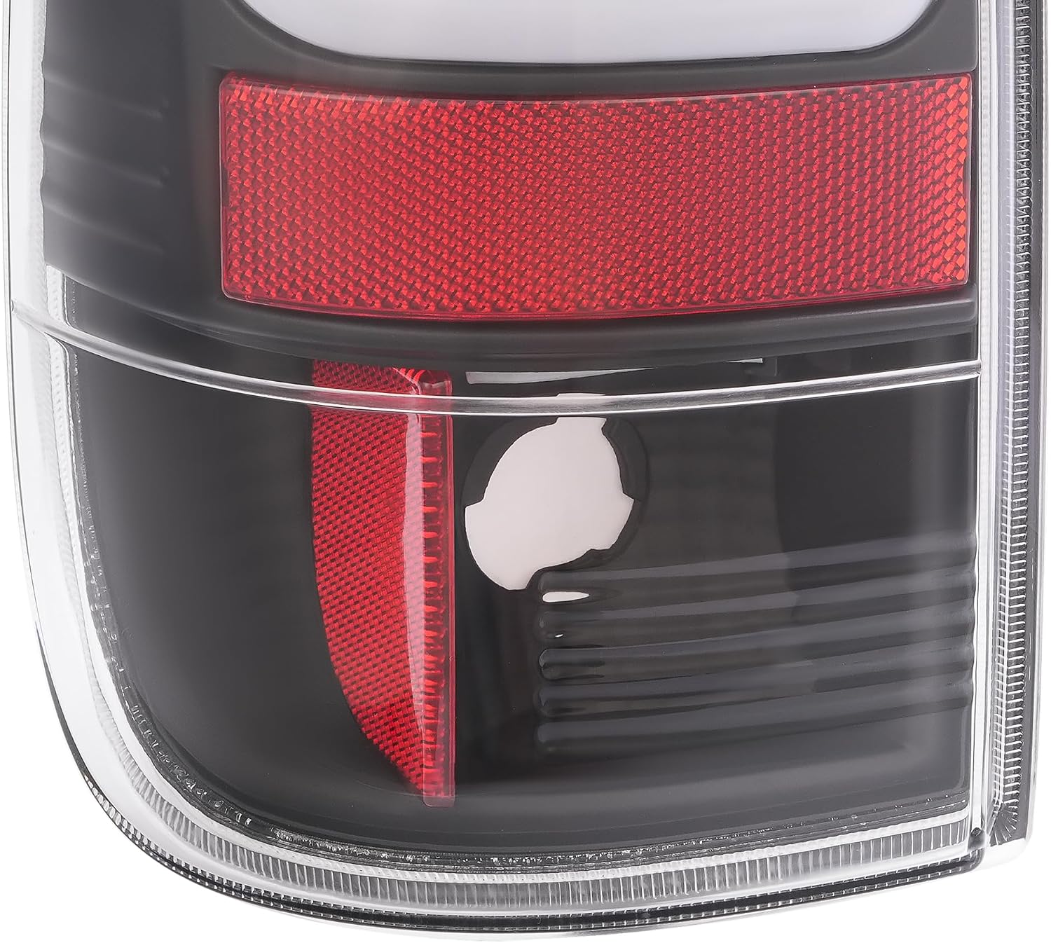 HECASA Tail Lights Compatible with 1997-2007 Ford F-150 F-250 F-350 F-450 F-550 Super Duty Rear Taillight Lamp Set LED Tube Replacement for F85Z13404CA F85Z13405CA Clear Lens Black Housing