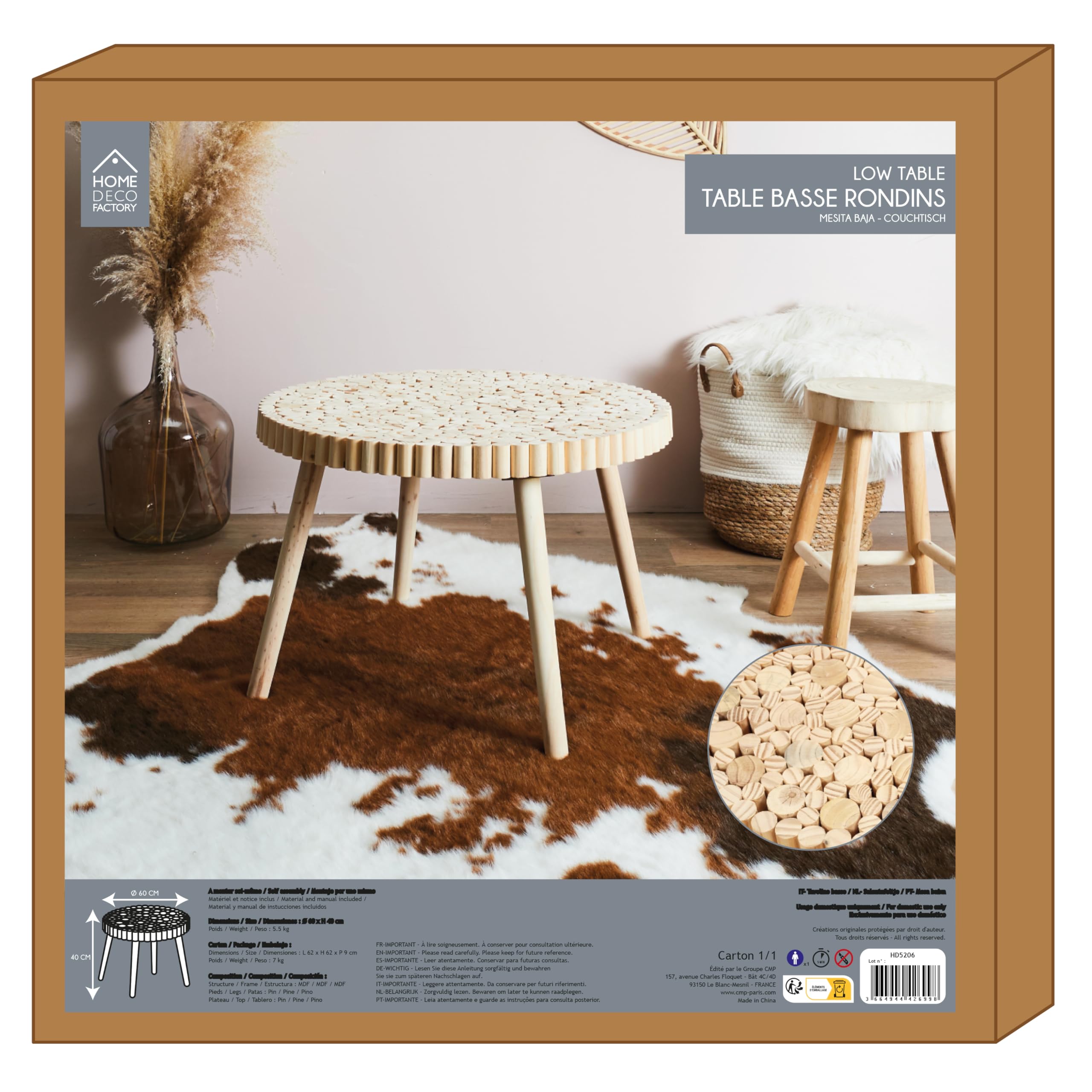 HOME DECO FACTORY Schuhlöffel Kunststoff Extra Lang Blau