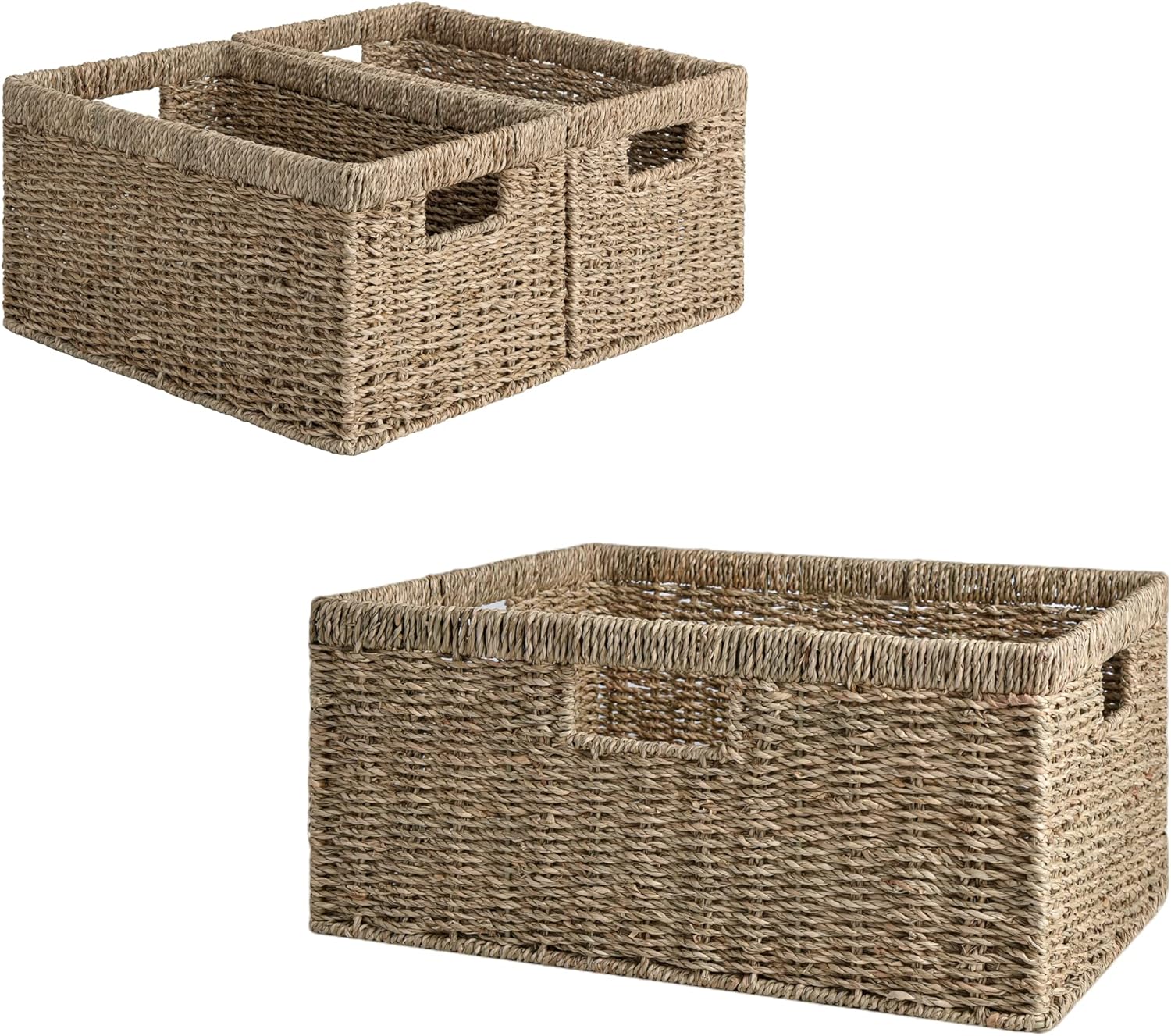 StorageWorks Seagrass Storage Baskets
