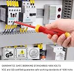 XOOL 1000V Insulated Electrician Screwdriver Set, 8-Piece with Magnetic Tips, Non-Slip Handle, Slotted & Phillips, VDE & GS Certified for Safe Electrical Work, Chrome Vanadium Steel