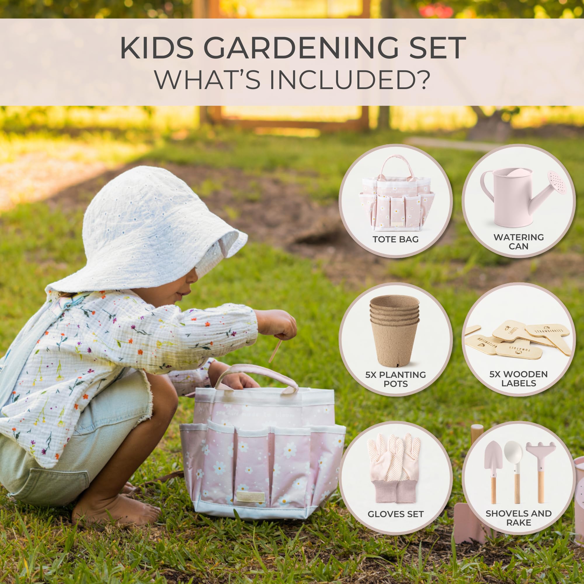 El mejor juego de jardinería para niños: el juego de jardinería perfecto para niños pequeños con herramientas duraderas y seguras para una diversión infinita al aire libre, ideal para regalar 3