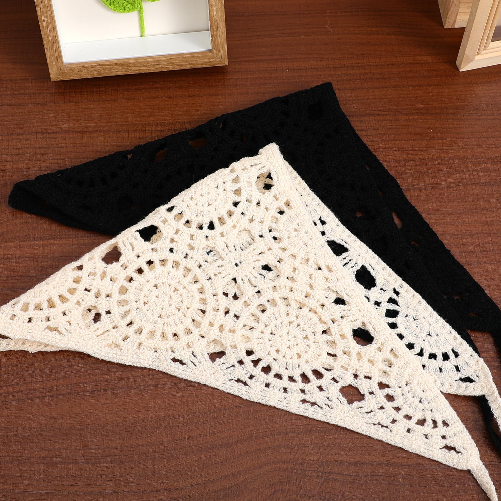 Beaupretty 6piezas Bufanda De Crochet Bandana De Crochet Cabello Pañuelos Para Mujer Accesorios De Moda Cabello Para Uso Diario y Fiestas