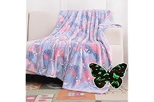 SOCHOW Butterfly Glow In The Dark Blanket for Girls
