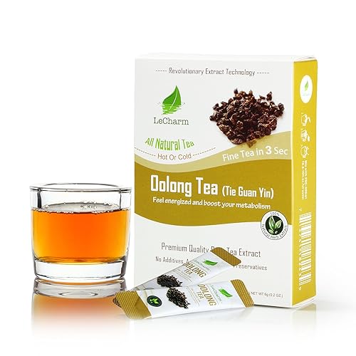 Té instantáneo Oolong Premium On the Go LeCharm 100% extracto de té natural, bebida sin azúcar en polvo cristalizado instantáneo para agua pura, té