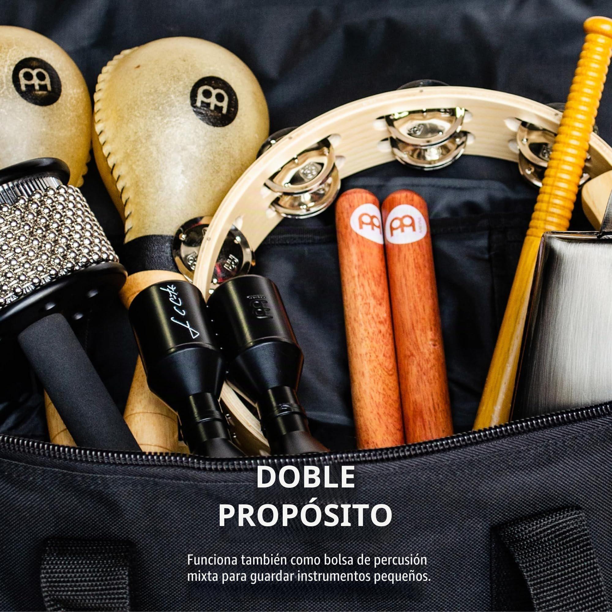 Meinl Percussion MBB - Bolsa para bongós, color negro | Bolsa para bongos estándar, con asa y correa para el hombro, nailon