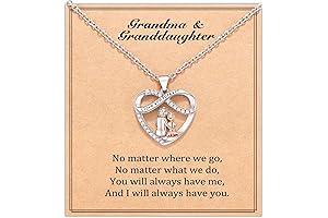 Christmas Gifts for Grandma Granddaughter: Infinity Heart Necklace Jewelry Gifts for Her Birthday
