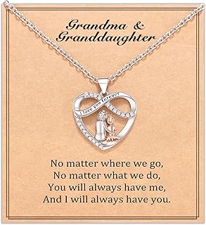 Infinity Heart Necklace Christmas Jewelry Gifts for Grandma Granddaughter Birthday Jewelry Gifts