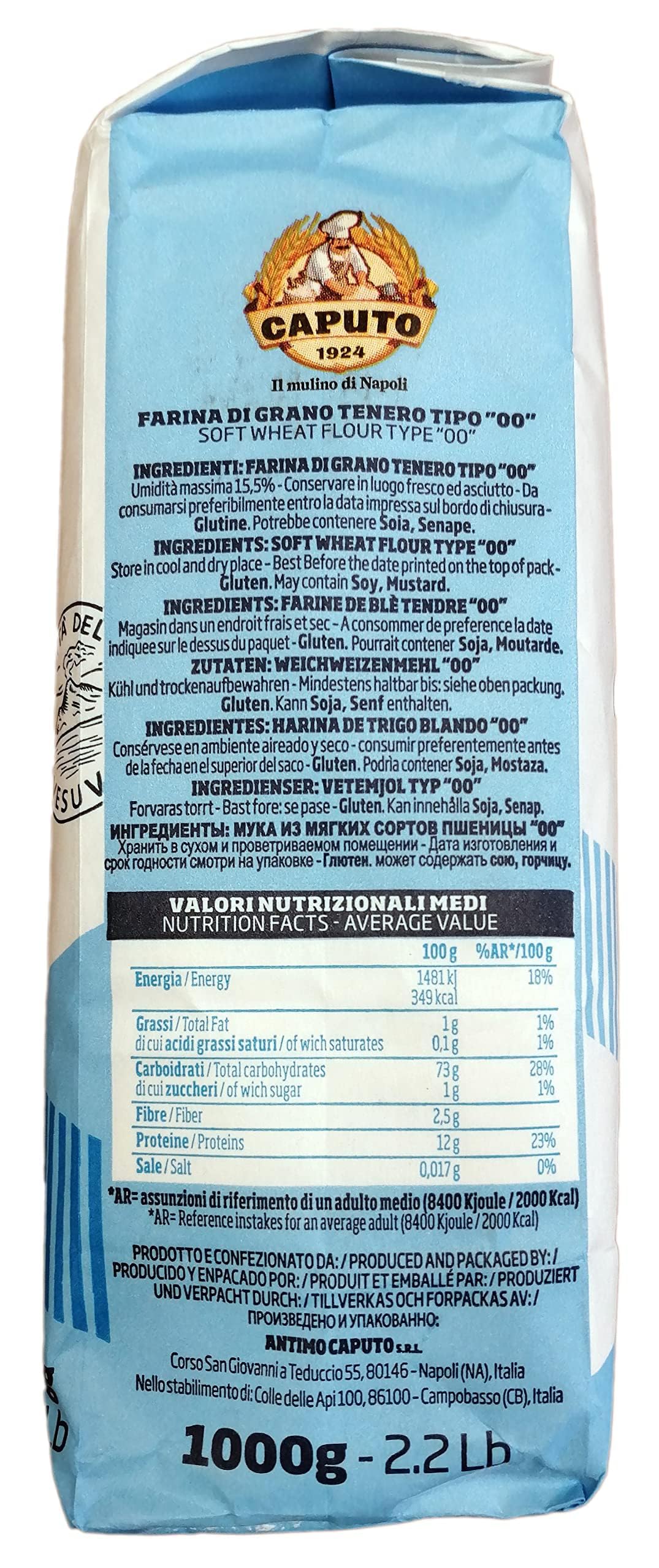 Antimo Molino Napoli Caputo 00 Pizzeria Flour (Blue) 19 Lb Repack