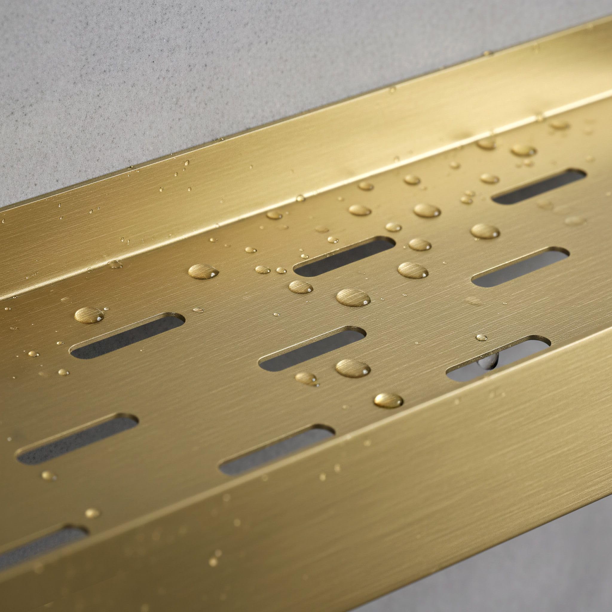 Rea Estante de baño Sf04-600-Bg Brushed Gold, Práctico y Elegante, para organizar Tus Esenciales de Aseo - 60X9X5CM