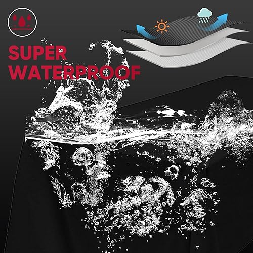 Miniatura 4 de Turtle Life Funda redonda para parrilla de barbacoa, 26 pulgadas, resistente, duradera, impermeable, resistente a los desgarros, resistente a los