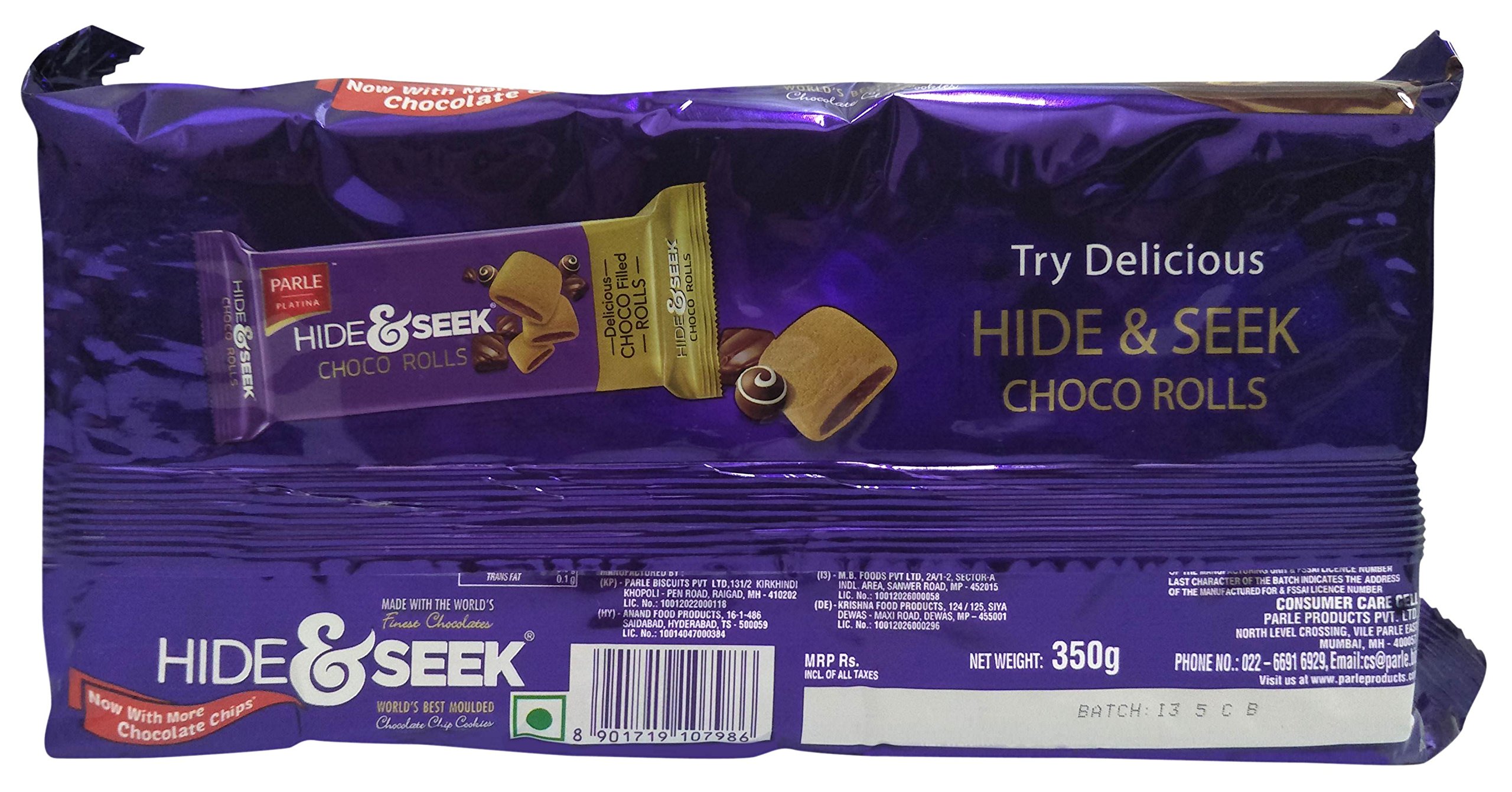 Parle Hide and Seek Cookies - Chocolate Chip, 350g Pack - Image 2 thumbnail