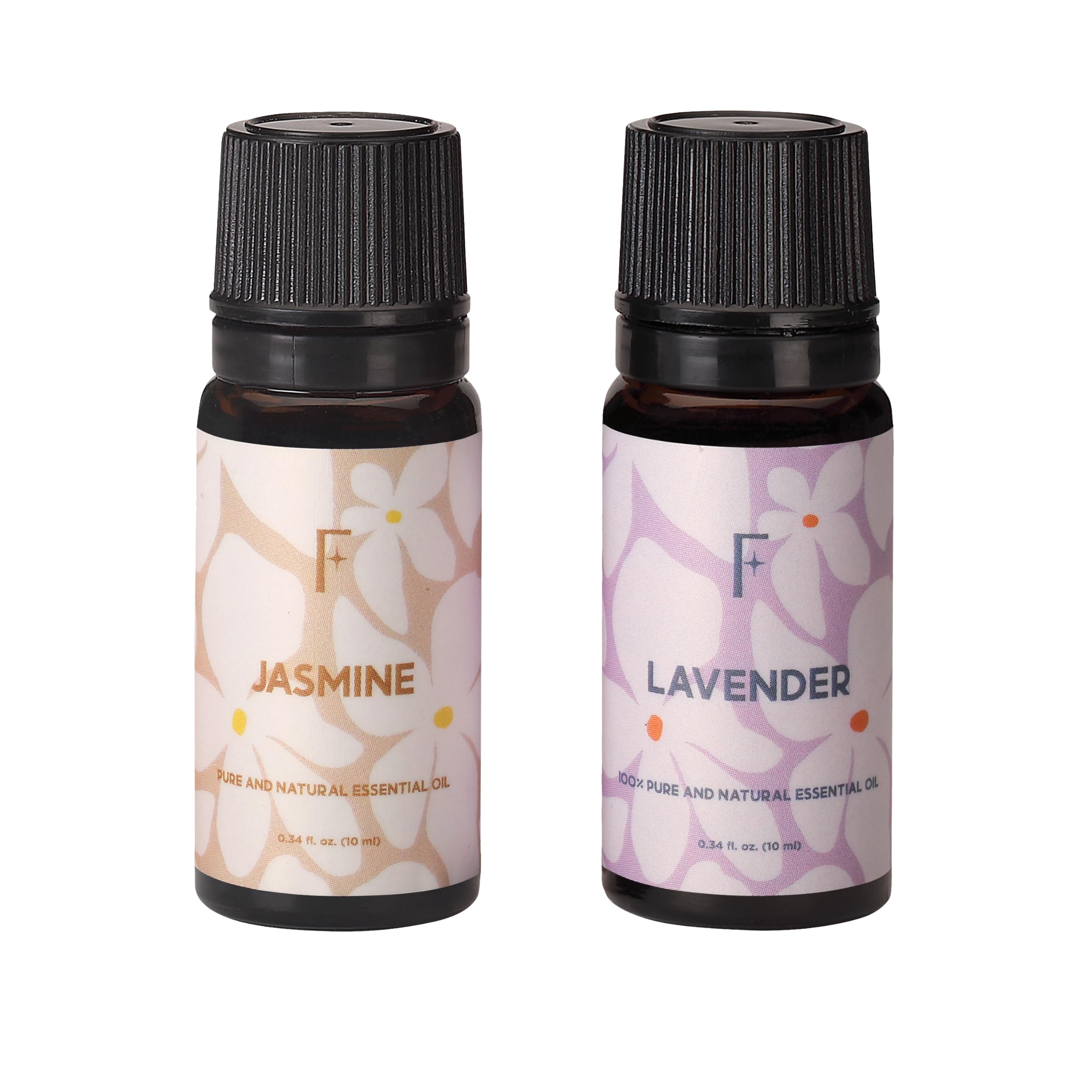 Folkulture Pure Essential Oils for Diffuser Oil | Jasmine & Lavender Essential Oils Set of 2 Fragrance Oil | Diffuser Scents for Home | Diffuser Essentials, Fragrance