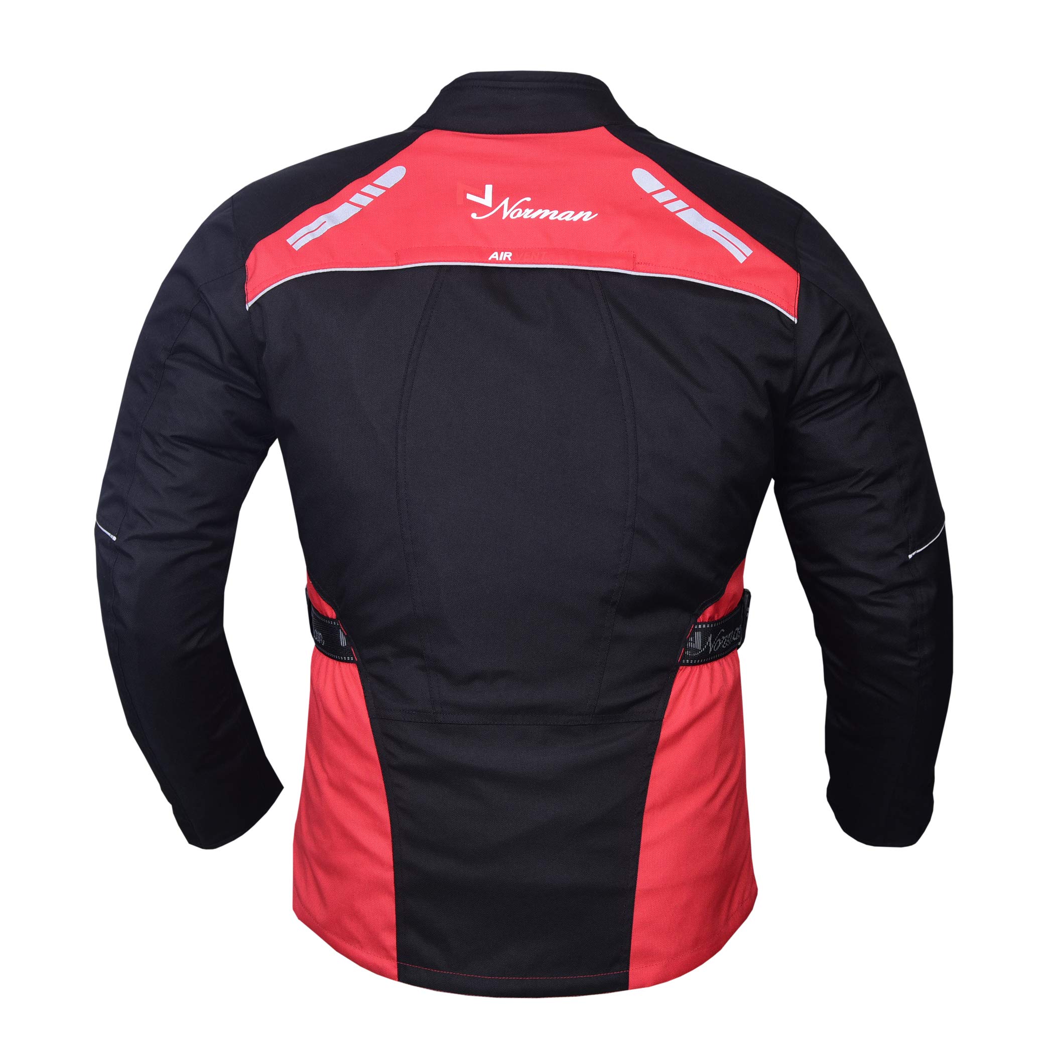 NORMAN Chaqueta de motocicleta para hombre, impermeable, textil, con blindaje CE, reflectores