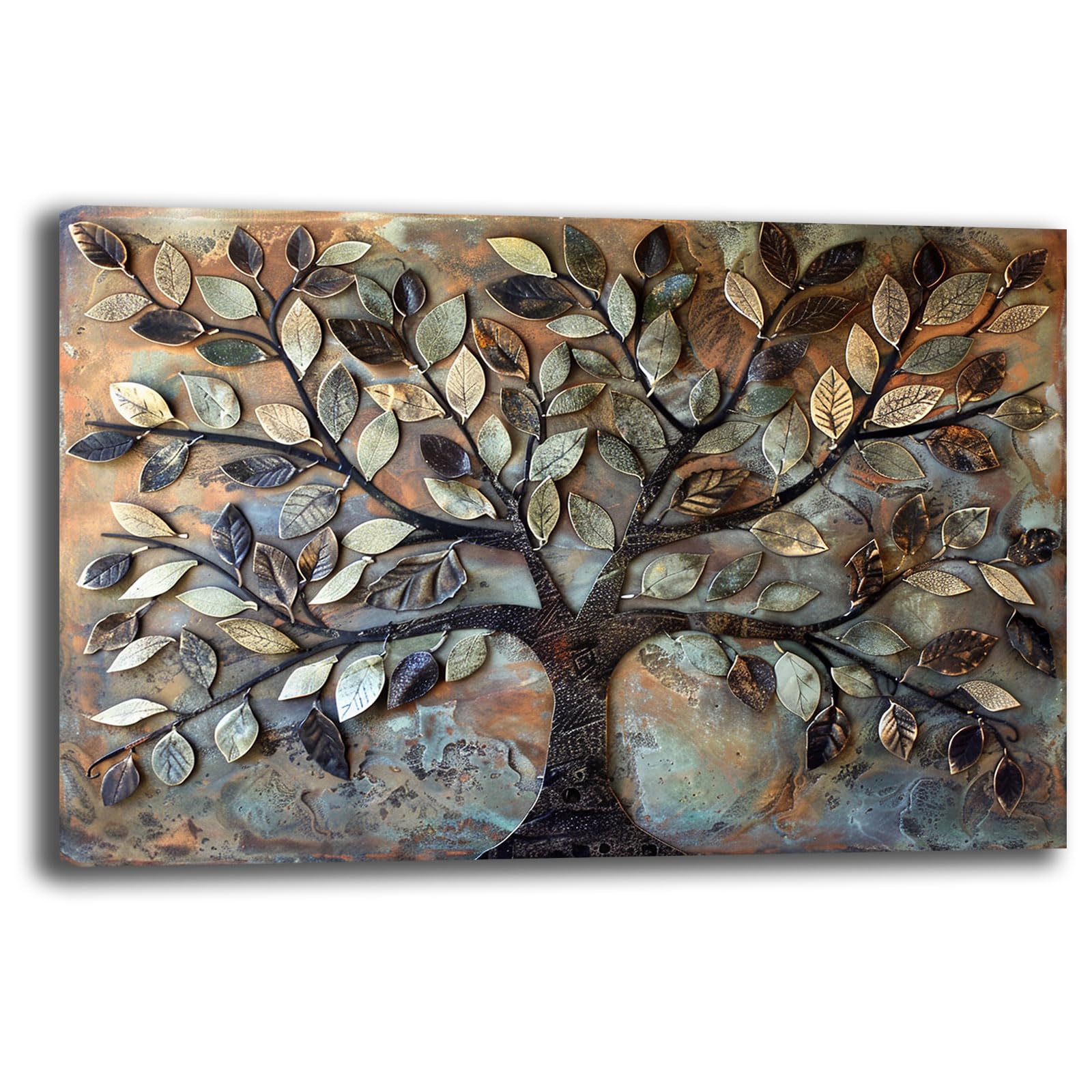 Quadro Moderno soggiorno ALBERO della VITA Astratto Quadri moderni da Parete grande Stampa su tela Canvas Decorazione Murale muro Arredo Camera letto Salone (12, 70x120 cm, Canvas intelaiato)