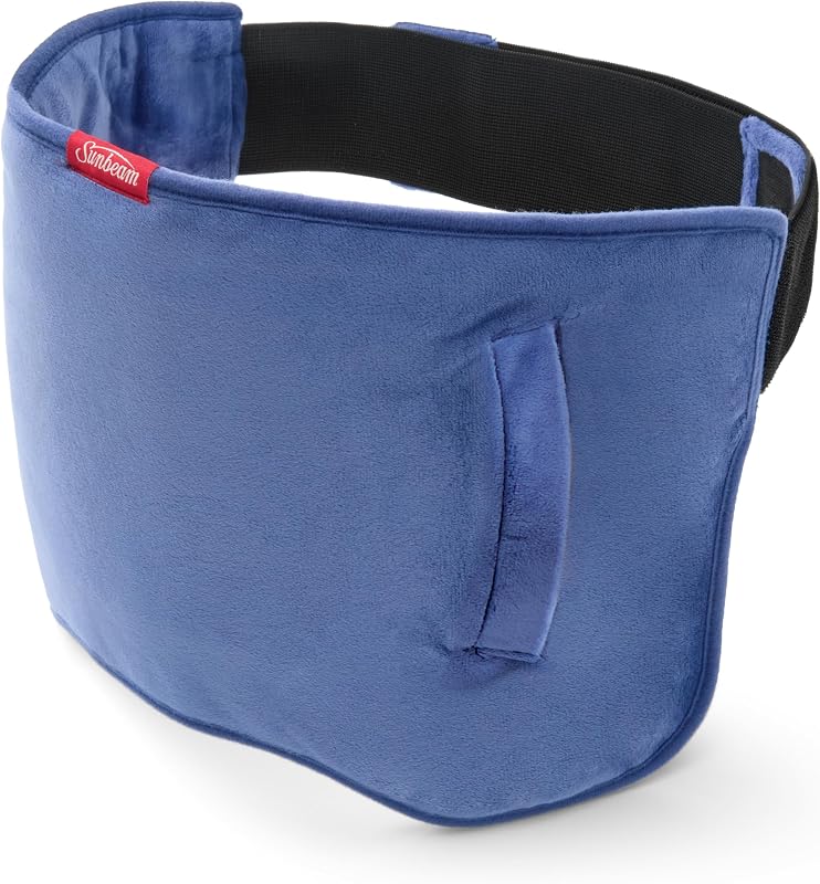 Almohadilla térmica infrarroja Sunbeam de fibra de carbono Thermabelt, 12x21 pulgadas, para calambres menstruales, calambres estomacales y espalda baja
