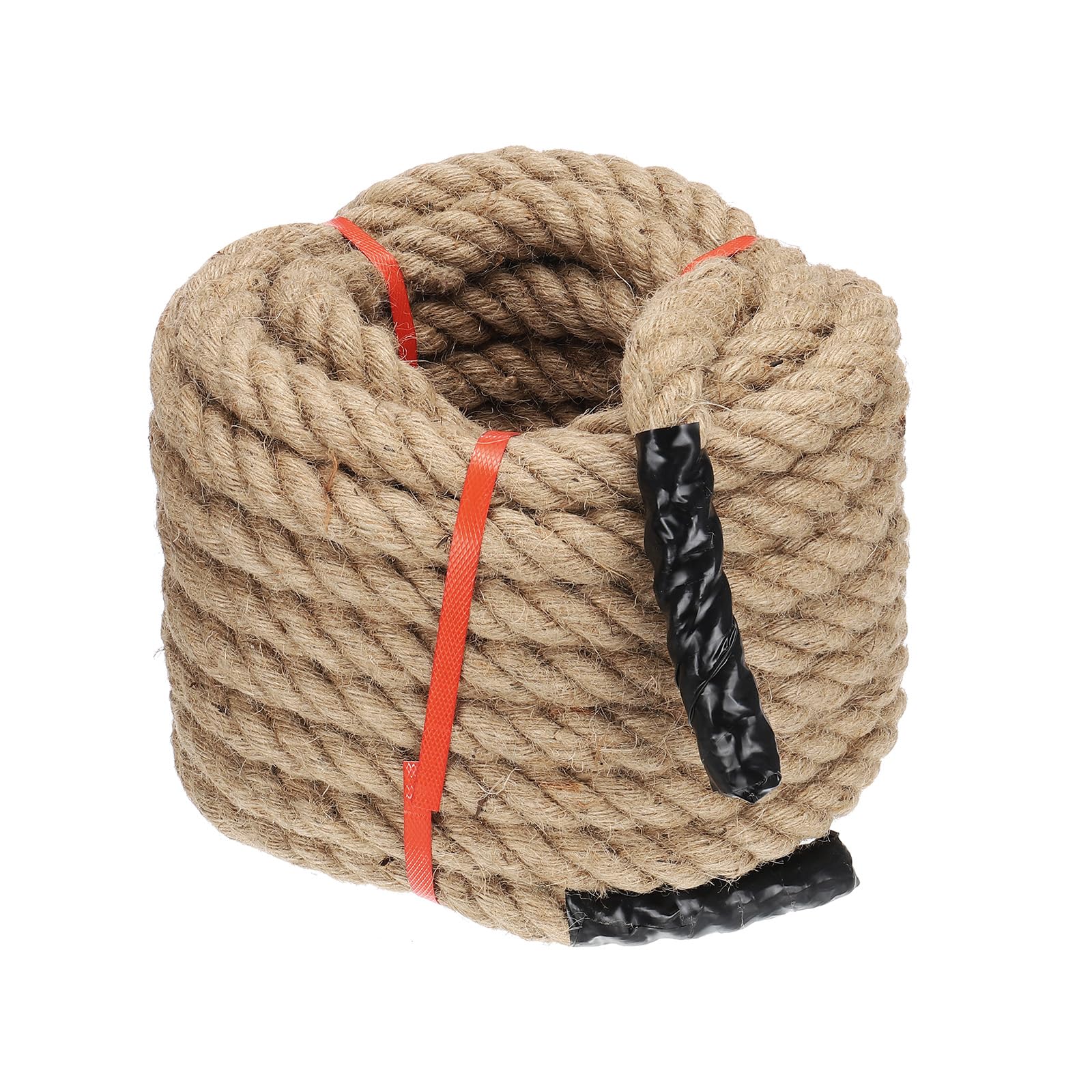 Corda Manila intrecciata da 1,5 m, spesso spago di iuta naturale per lavori artigianali, pontili di tiro alla fune e ringhiere, corda di iuta resistente per decorazioni rustiche