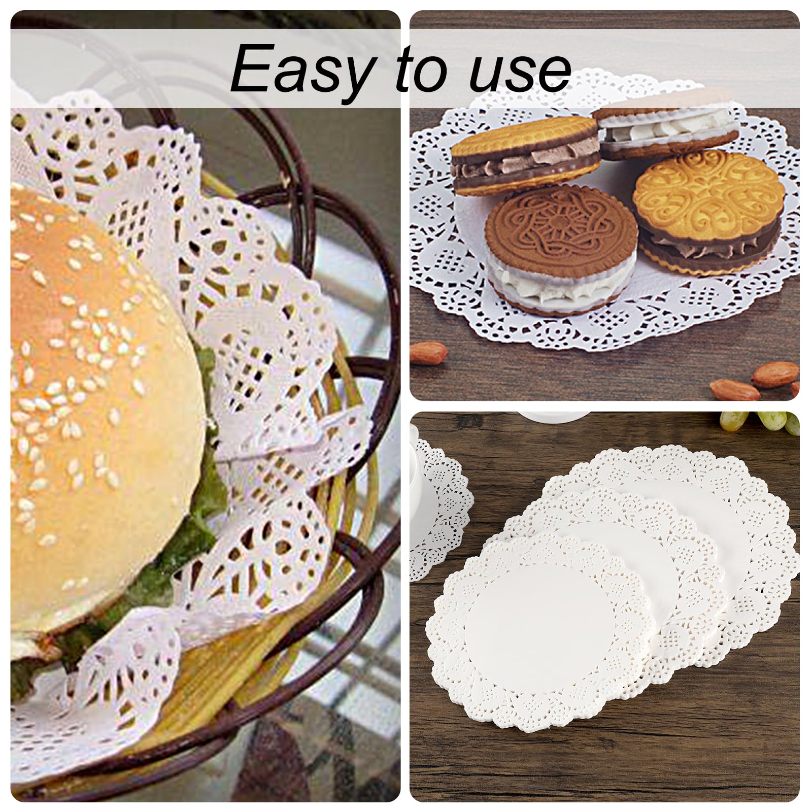 150 Pcs 6 Inch White Lace Paper Doilies Disposable Round For Buffet - View #8