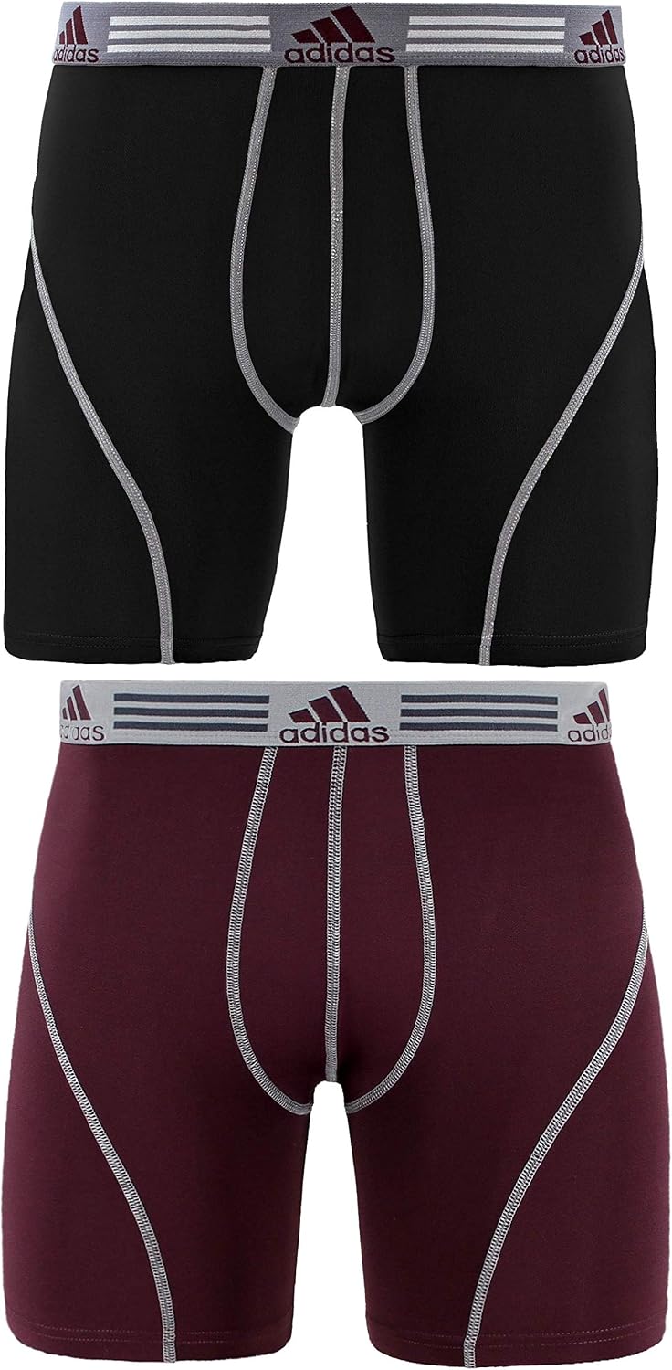 adidas Men's Sport Performance Boxer Briefs Underwear (2 Pack)