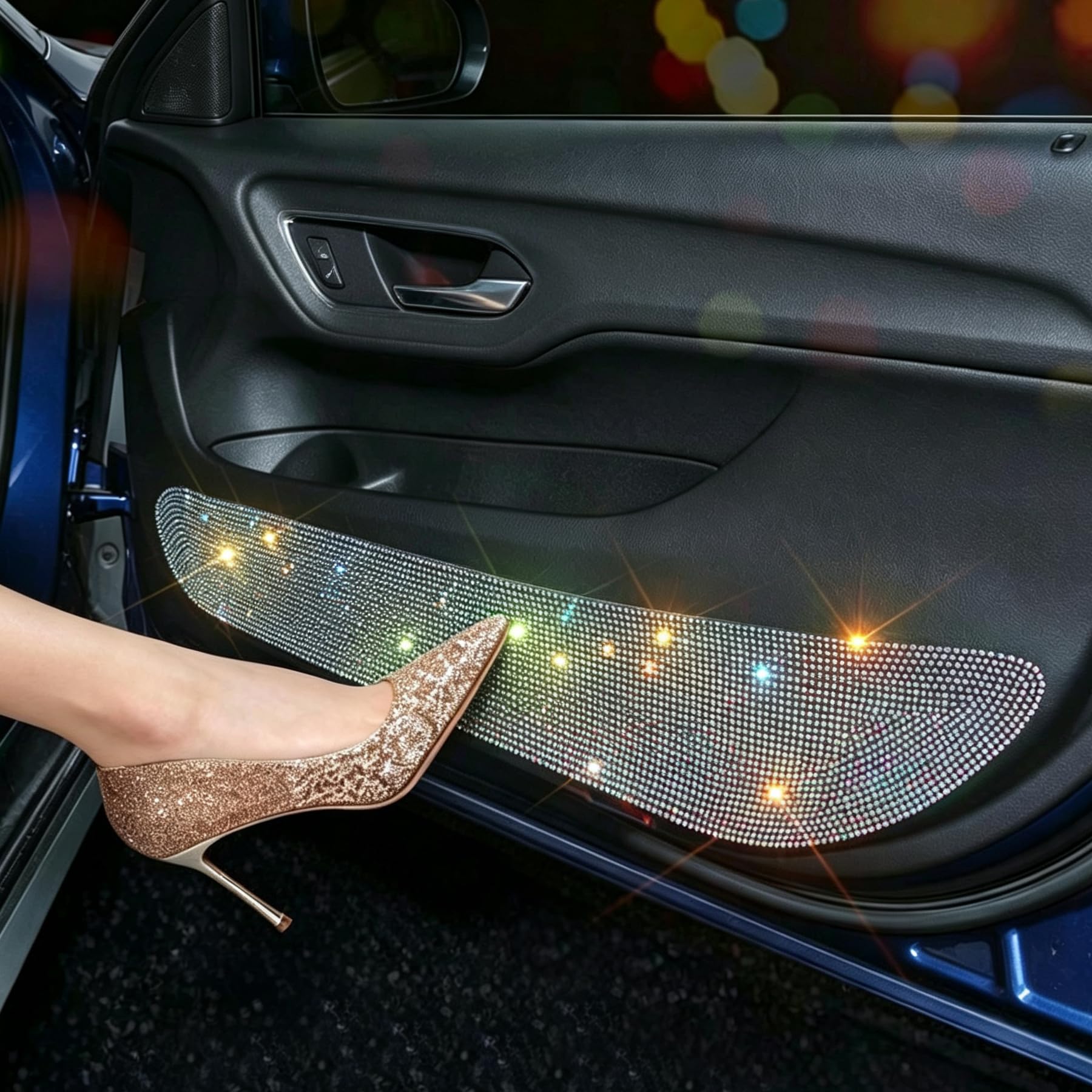 eing Almohadilla protectora universal para puerta de coche, almohadilla protectora para puerta de coche, pegatinas anticolisión, paquete de 4 unidades (2 unidades para puerta delantera y 2 unidades