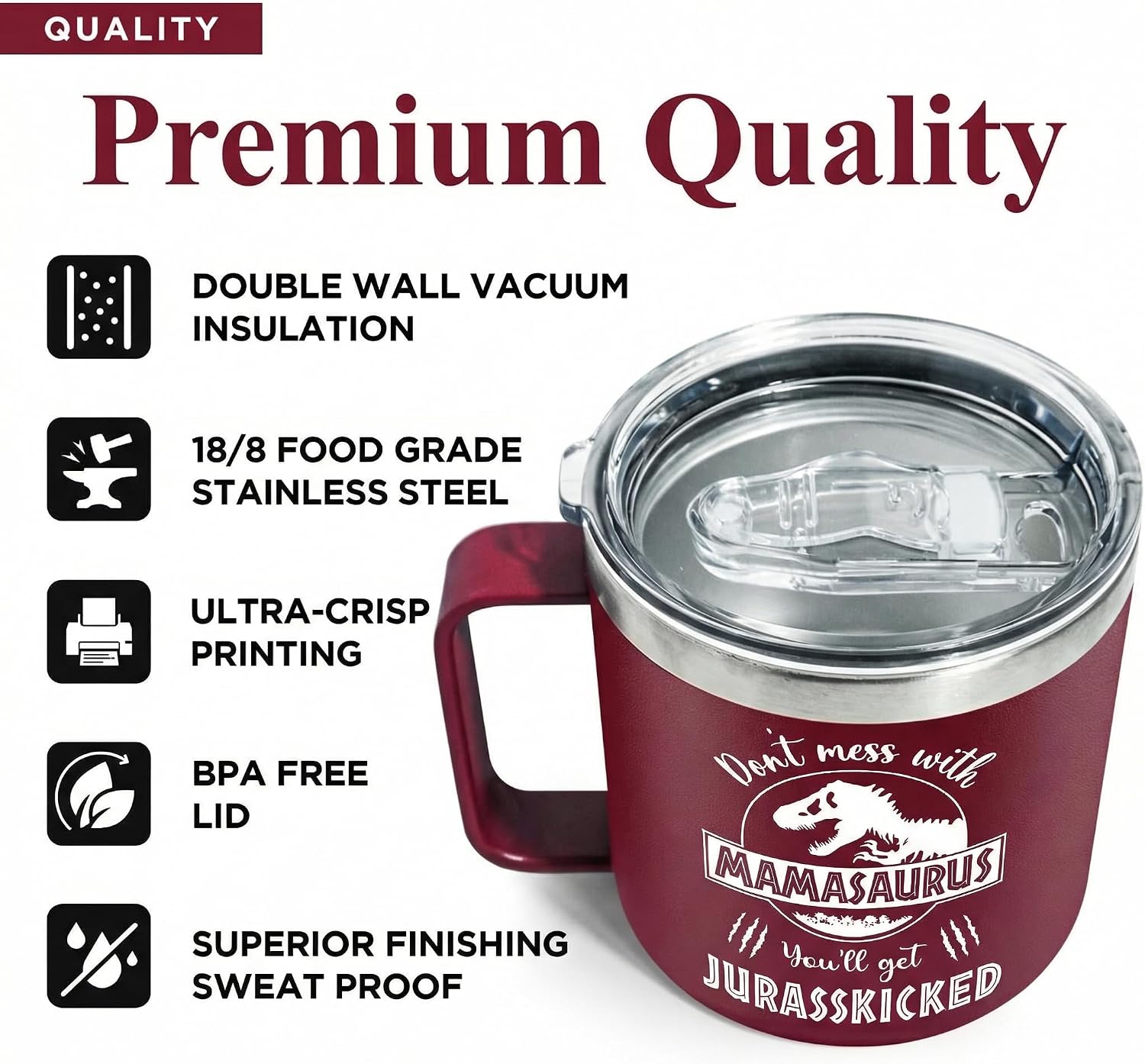 Gifts for Mom from Daughter, Son for Mothers Day, Christmas, Birthday - Birthday Gifts for Moms, Birthday Present for mom, Happy Birthdays Moms - Best Mother Mug 14Oz Stainless Steel Coffee Cup
