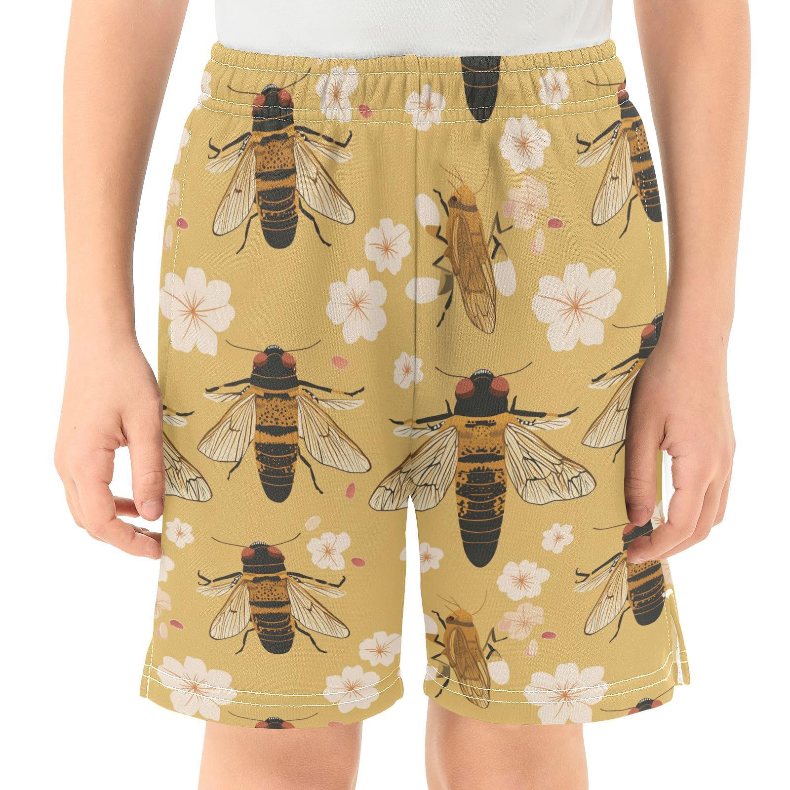 Athletic Shorts Boys with Pockets Running Short Pants XL Cute Cicada