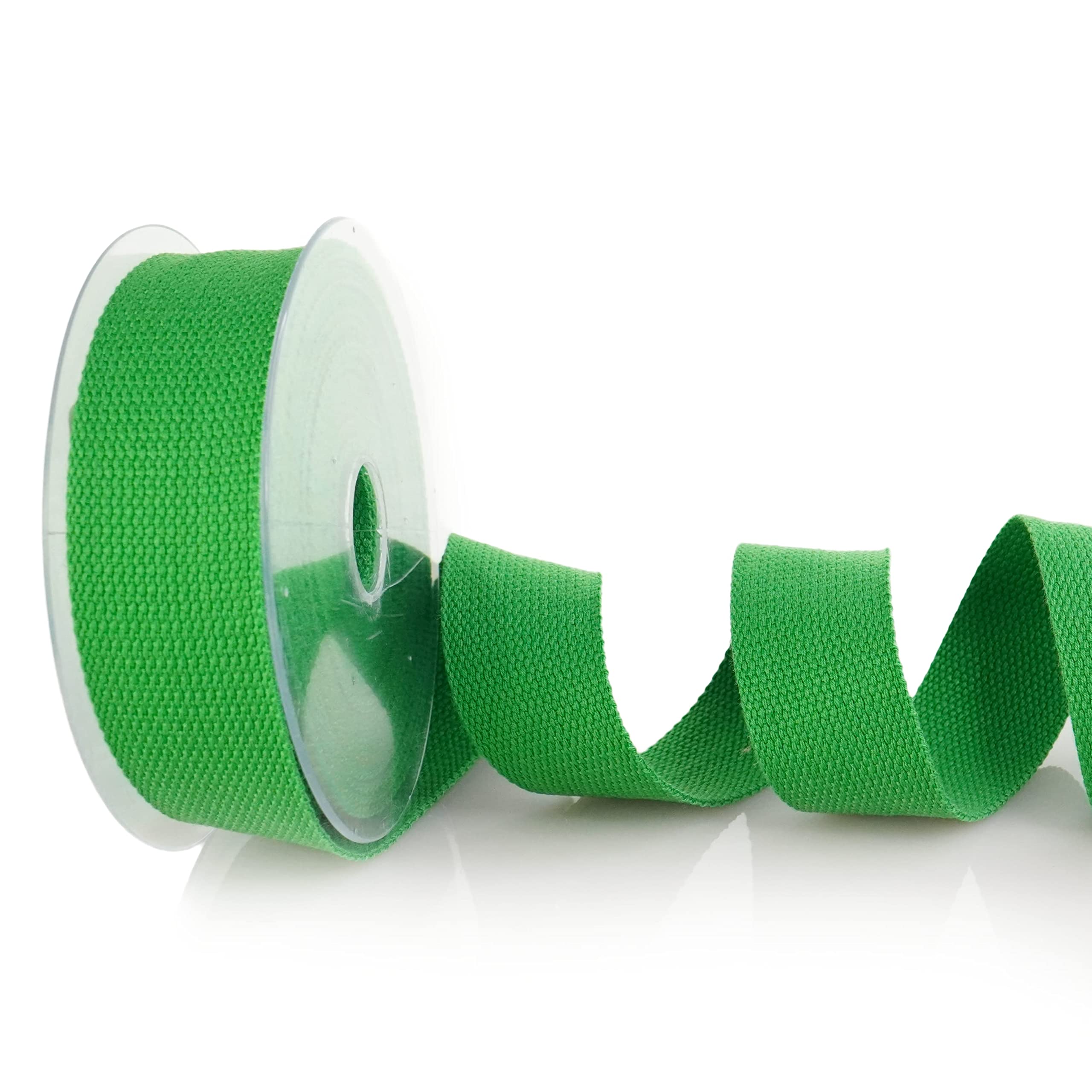 Trimz Green Cotton Webbing – – 40Mm X 5M