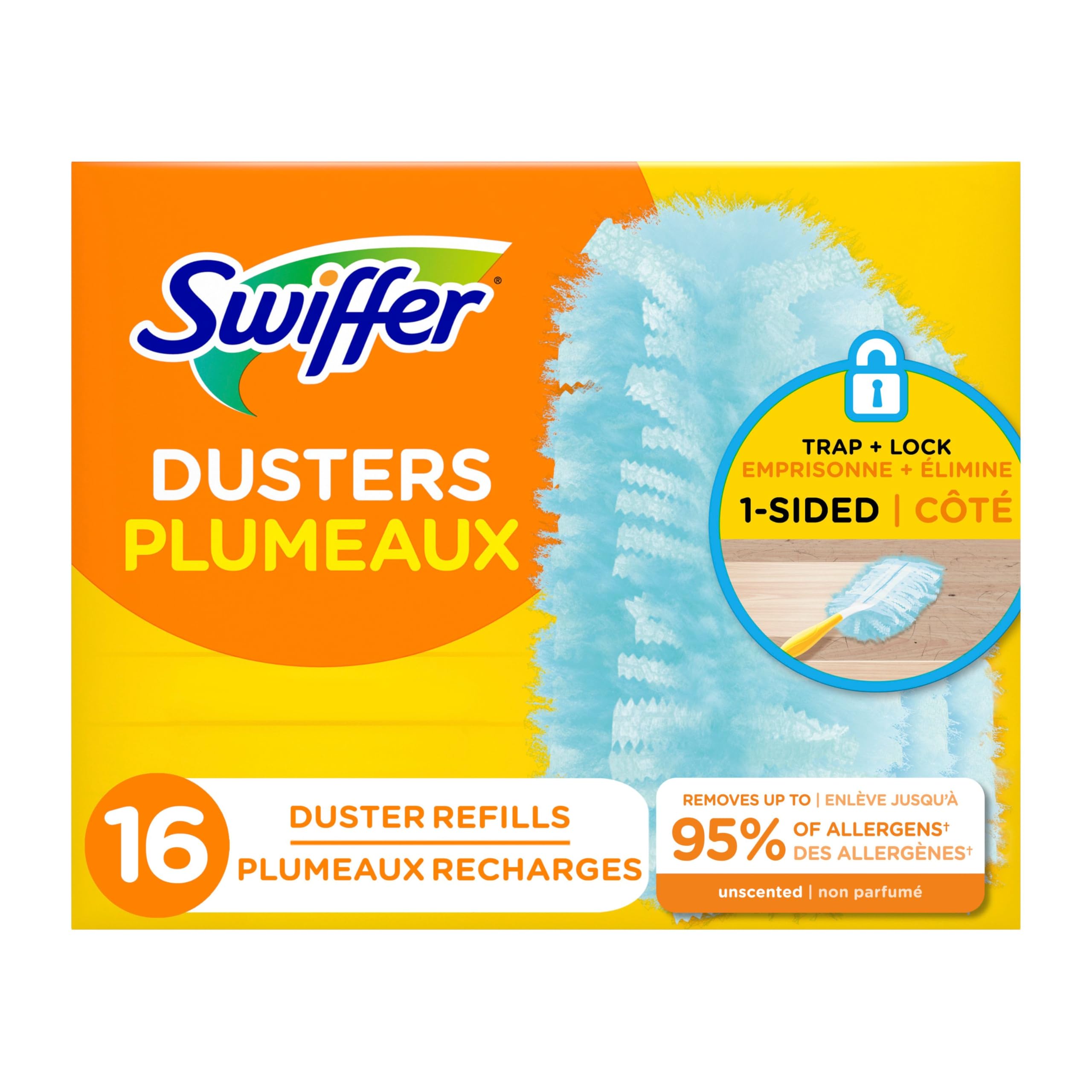 Swiffer Dusters Multi-Surface Duster Refills for Cleaning, Unscented, 16 Count