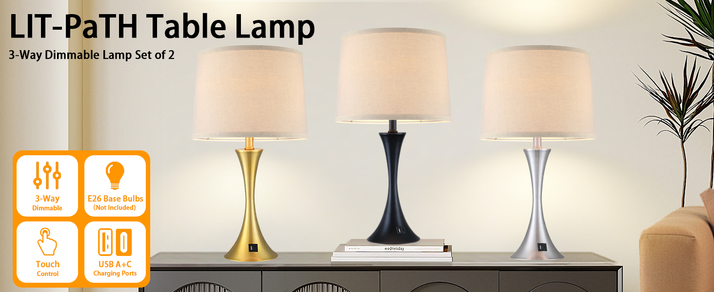 Bedside Lamps Set Of Desk Light LIT-PaTH Table Lamp For Bedroom